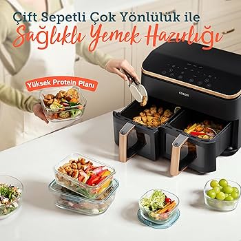 COSORI Airfryer 8-in-1 Çift Bölgeli Hava Fritözü XXL 8.5 L COSORI Airfryer 8-in-1 Çift Bölgeli Hava Fritözü XXL 8.5 L