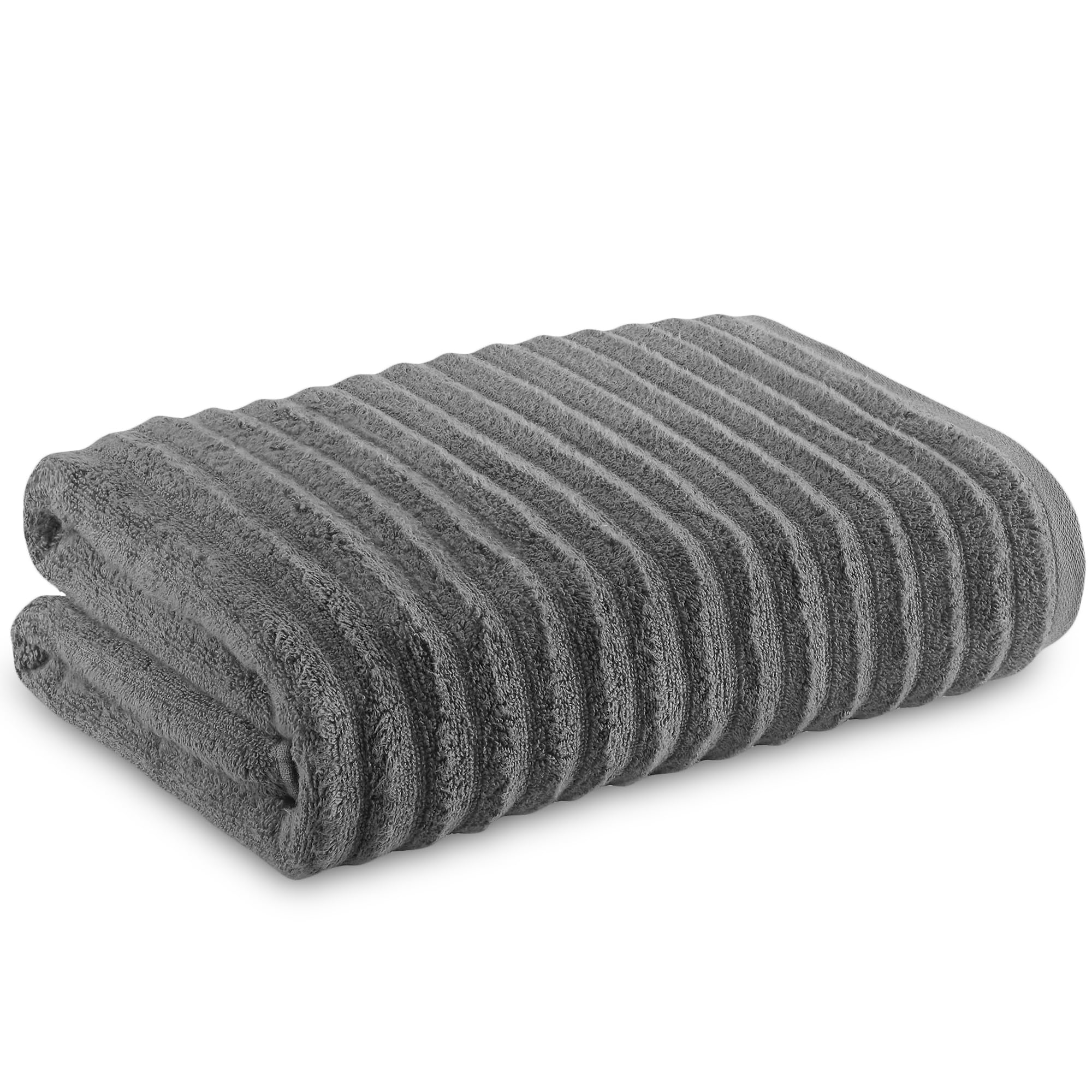 Towelogy Charcoal Bamboo Extra Large Bath Towels (90X140cm, 1 Pack) - Highly Absorbent & Fast Drying Bath Sheets Oeko-Tex Certified (, 1)