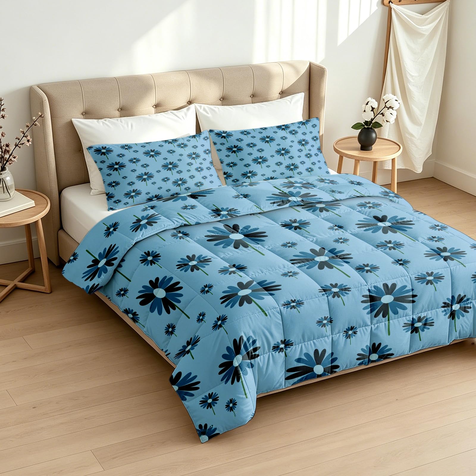 Gänseblümchen Bettdecke ohne Bezug 155x220 cm, 4 Jahreszeiten
