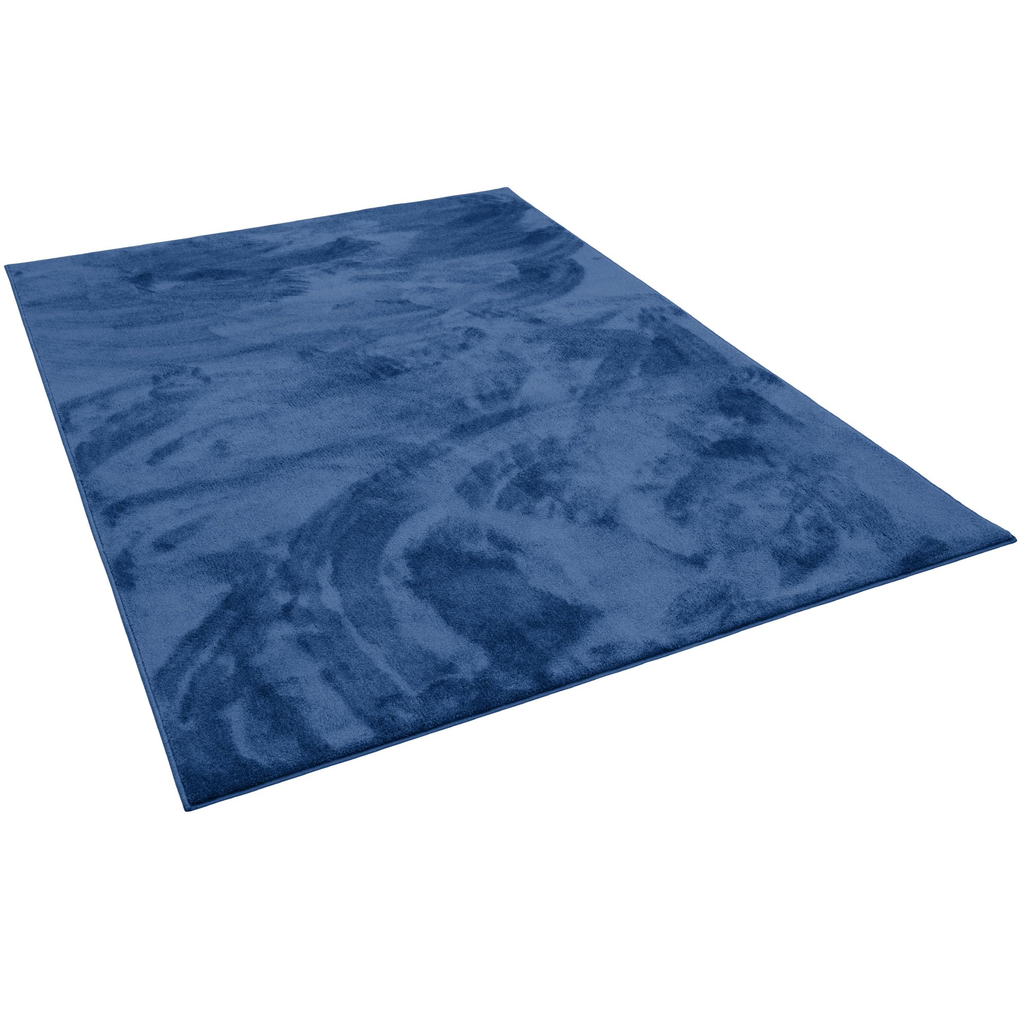 Snapstyle Luxus Super Soft Hochflor Langflor Teppich Deluxe Dunkelblau - Flauschig Weich für Wohnzimmer Schlafzimmer Kinderzimmer