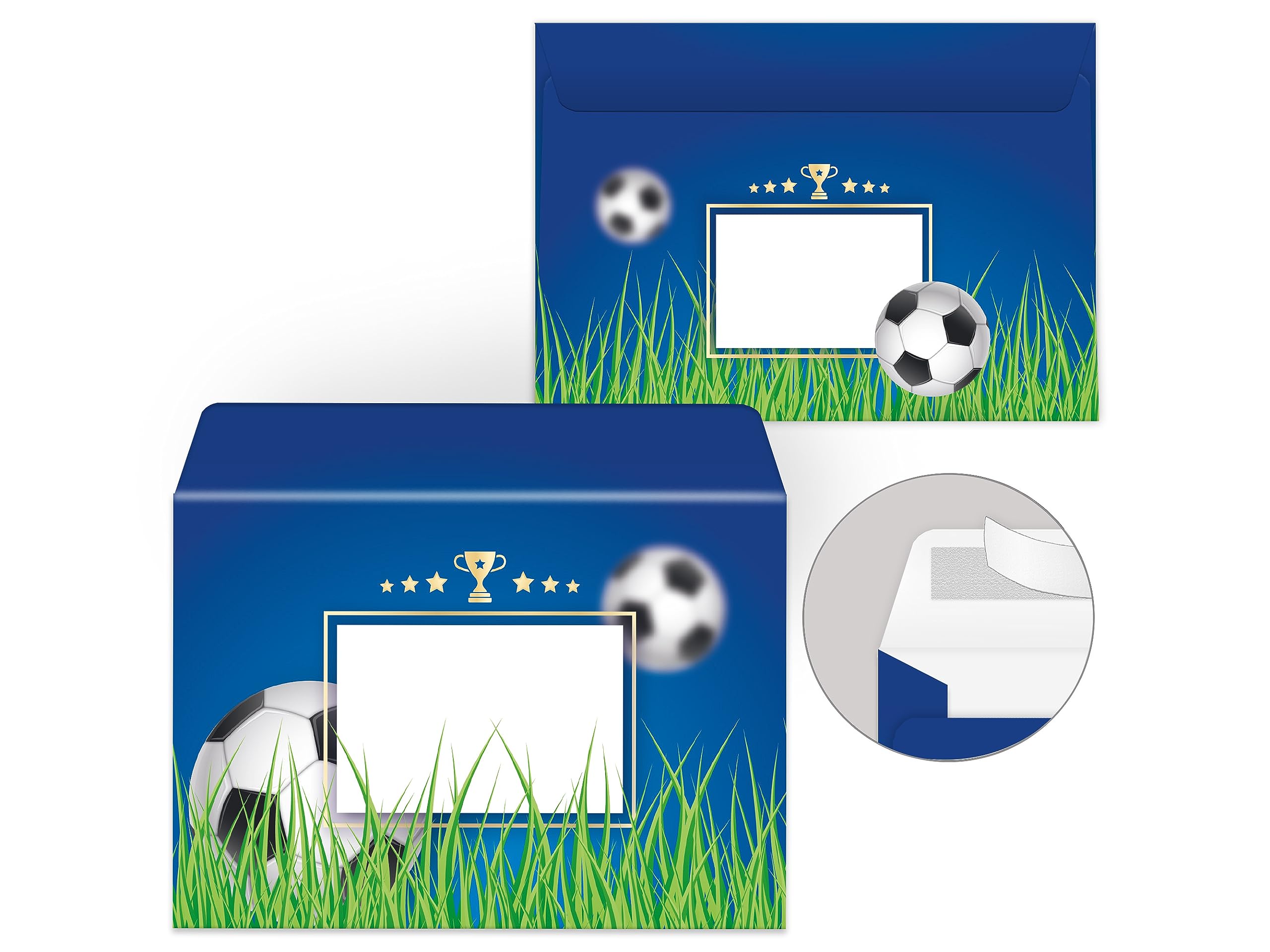 Briefpapierset briefblok met envelop voor kinderen, voetbal (Block A5 met 25 vellen 15 enveloppen Briefpapierset briefblok met envelop voor kinderen, voetbal (Block A5 met 25 vellen 15 enveloppen