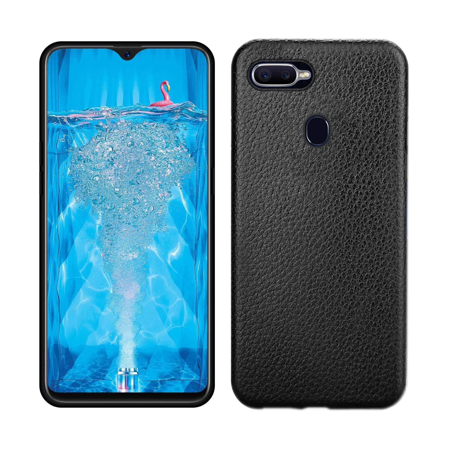 Case Creation Back Cover for Oppo F9Pro 2018,Soft Leather case Black Border Corner Protection TPU Back Cover for Oppo F9 Pro