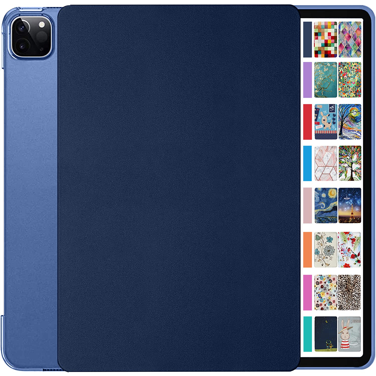 DuraSafe Cases for iPad PRO 11 Inch 2 Generation [ PRO 11 2nd 2020 ] A2228 A2068 A2230 A2231 Slim Hard Shell Protective Stand Cover - Navy Blue