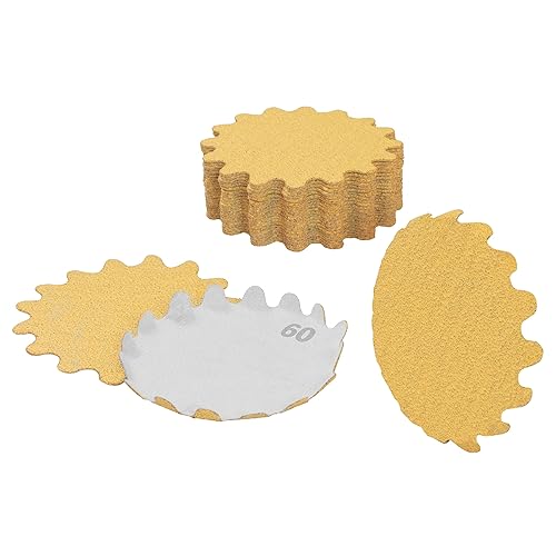 Vista 23 de Discos de lijado Keystone Flex Edge Gold de 2 pulgadas, papel de lija ondulado de gancho y bucle para lijadoras de cuenco y accesorios de lijado