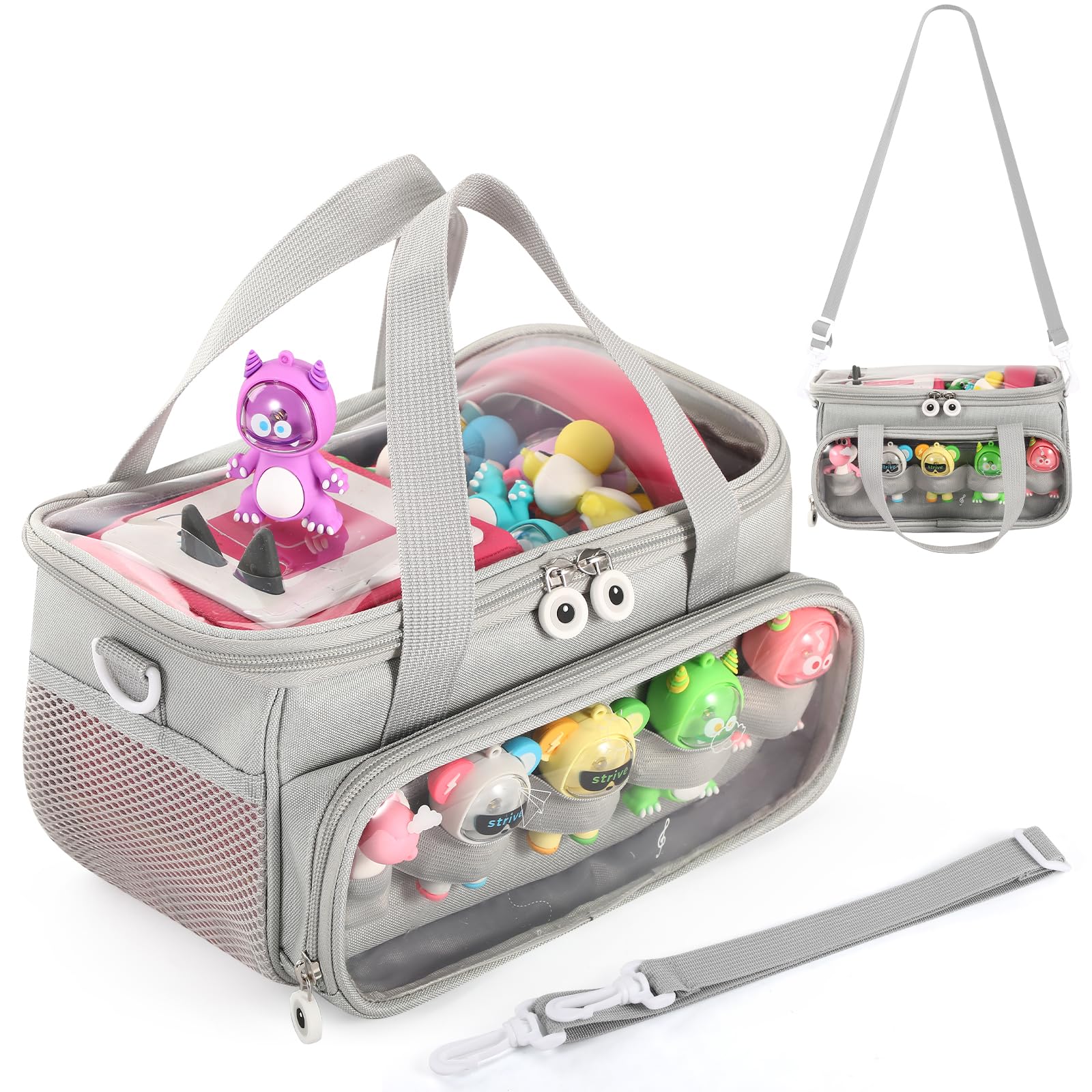 Carrying Case for Toniebox /Toniebox 2 Starter Set and Figurines, Storage Carrier Bag for Tonie Characters with Shoulder Strap and Handle, Home