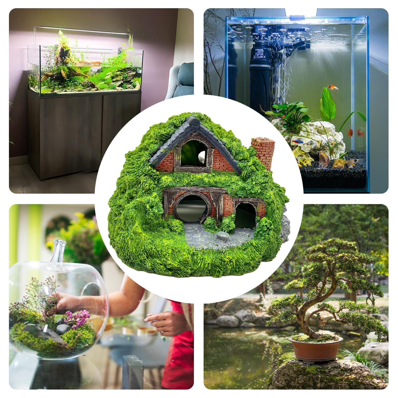 Fischhöhle für Aquarium | Aquarium-Dekorationen, Fischhaus, Reptilienhöhle | Aquarium-Dekoration Aquarium Fischtunnel für Aquarium Aquarium Dekorationen