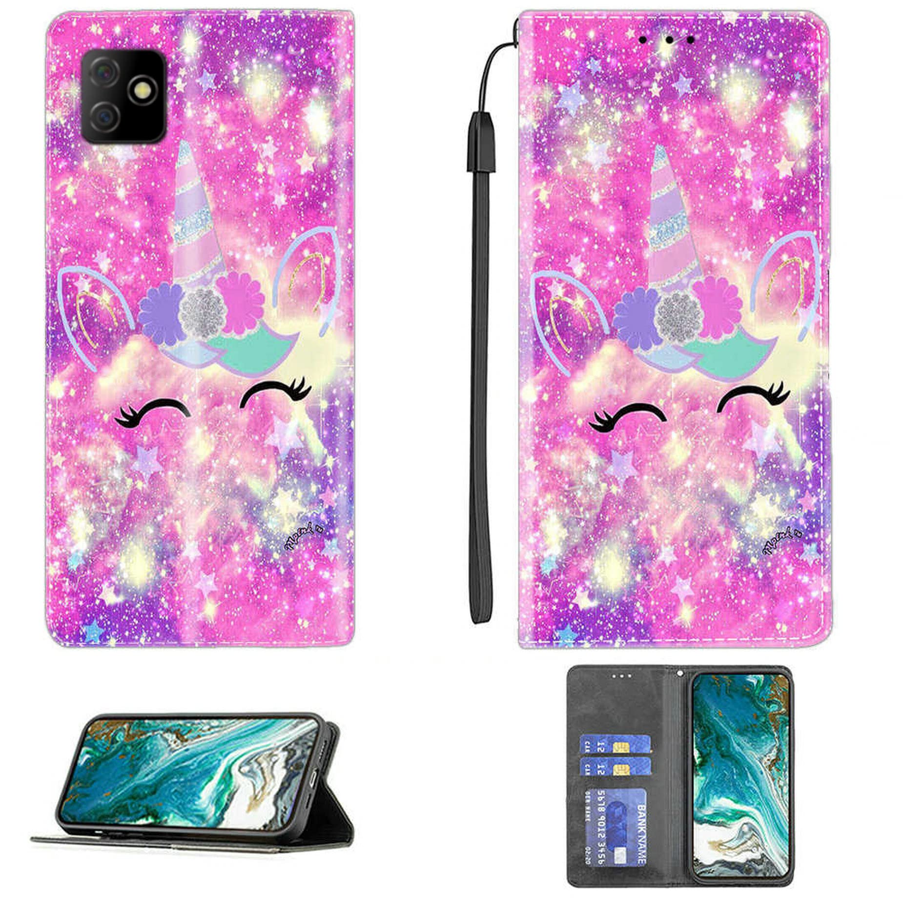 AroepurtCase for Digicel Dl4s Case Compatible with Digicel Dl4s Phone Case Cover PU Leather Kickstand Magnetic Wallet Case CPT30