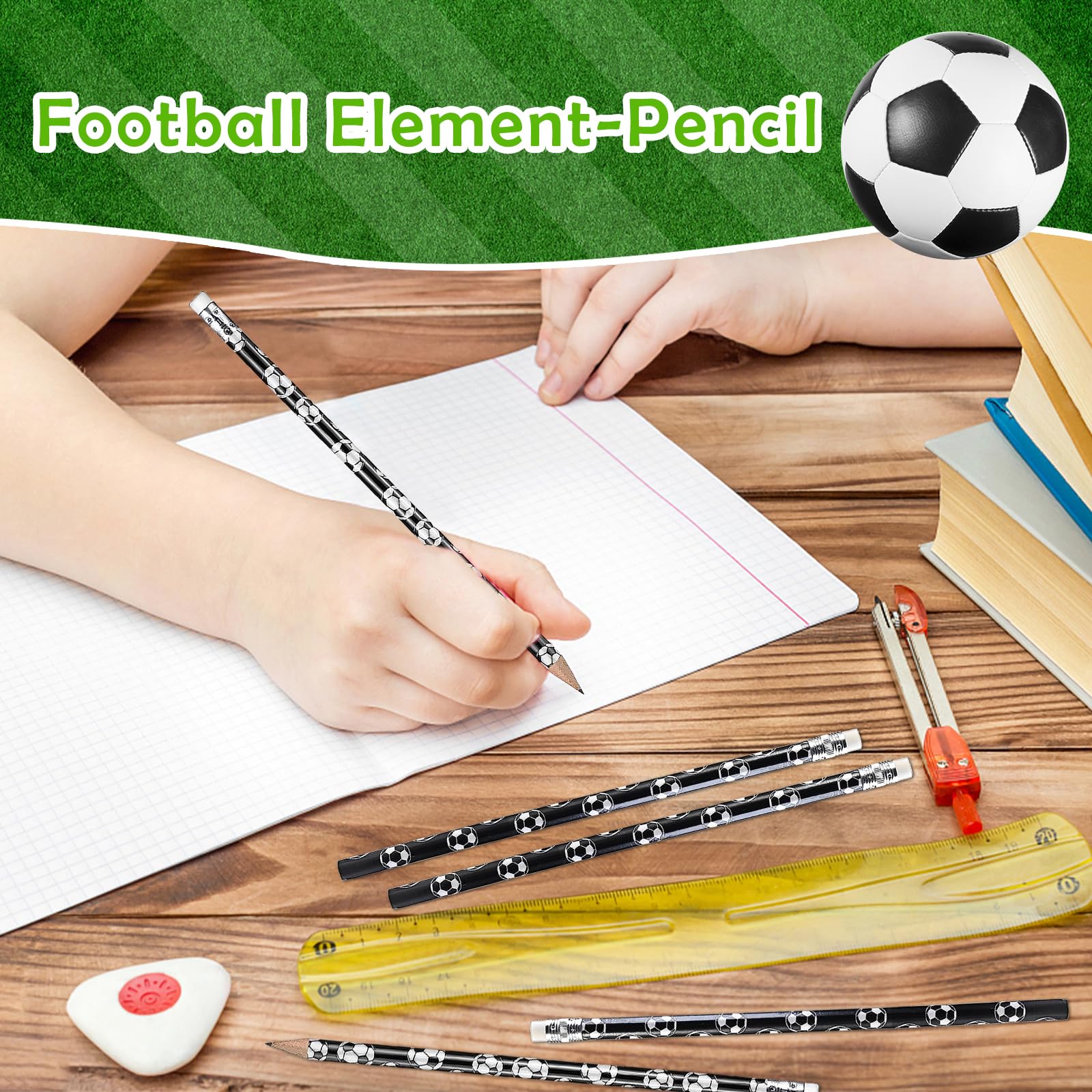Fußball-Bleistifte, 12 Stück Mit Radiergummi – Motiv-Bleistifte Für Partys, Geburtstage & Schulbedarf