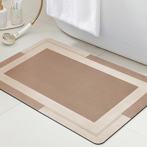 Tapetes de baño ultrafinos para debajo de la puerta, antideslizante, de secado rápido, ultra absorbente, lavable a máquina, para suelo de baño,
