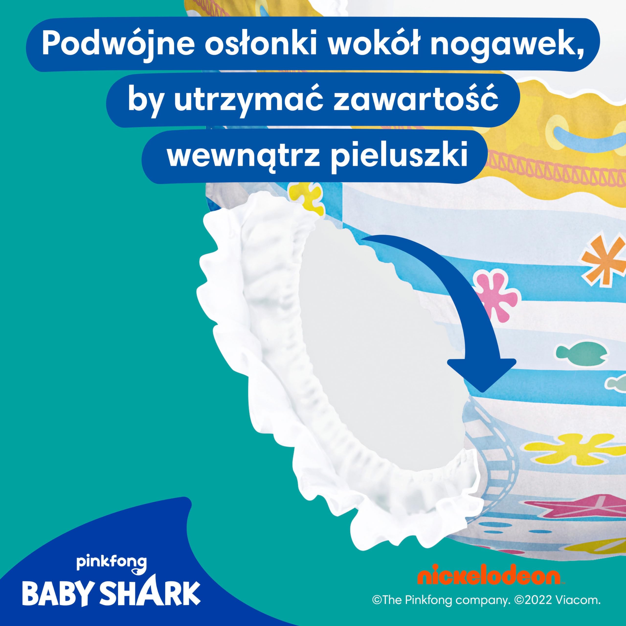 Pampers Splashers Baby Shark, 3, 12 Jednorazowe pieluchomajtki do pływania 6kg-11kg
