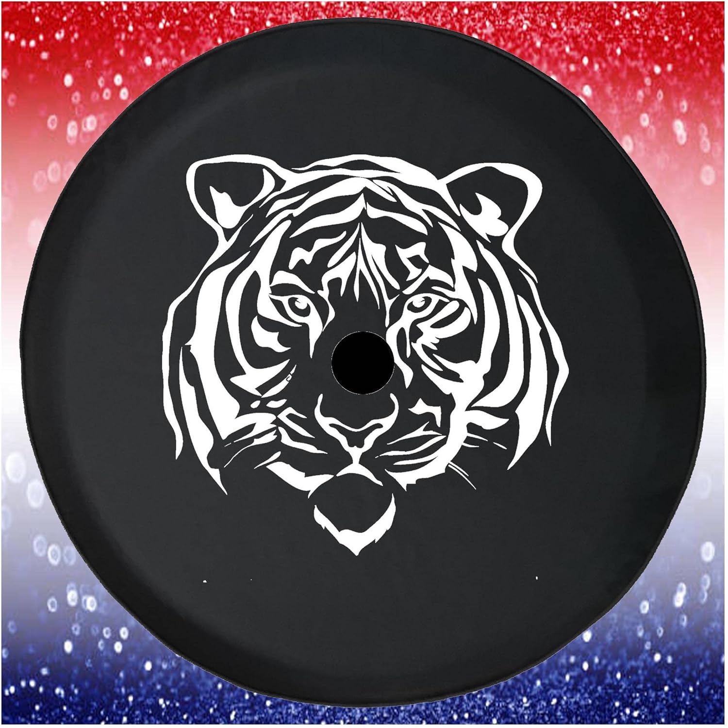 Spare Tire Cover African Tiger Black Accessories for Trailers Trucks SUVs RV Campers 35 Inch