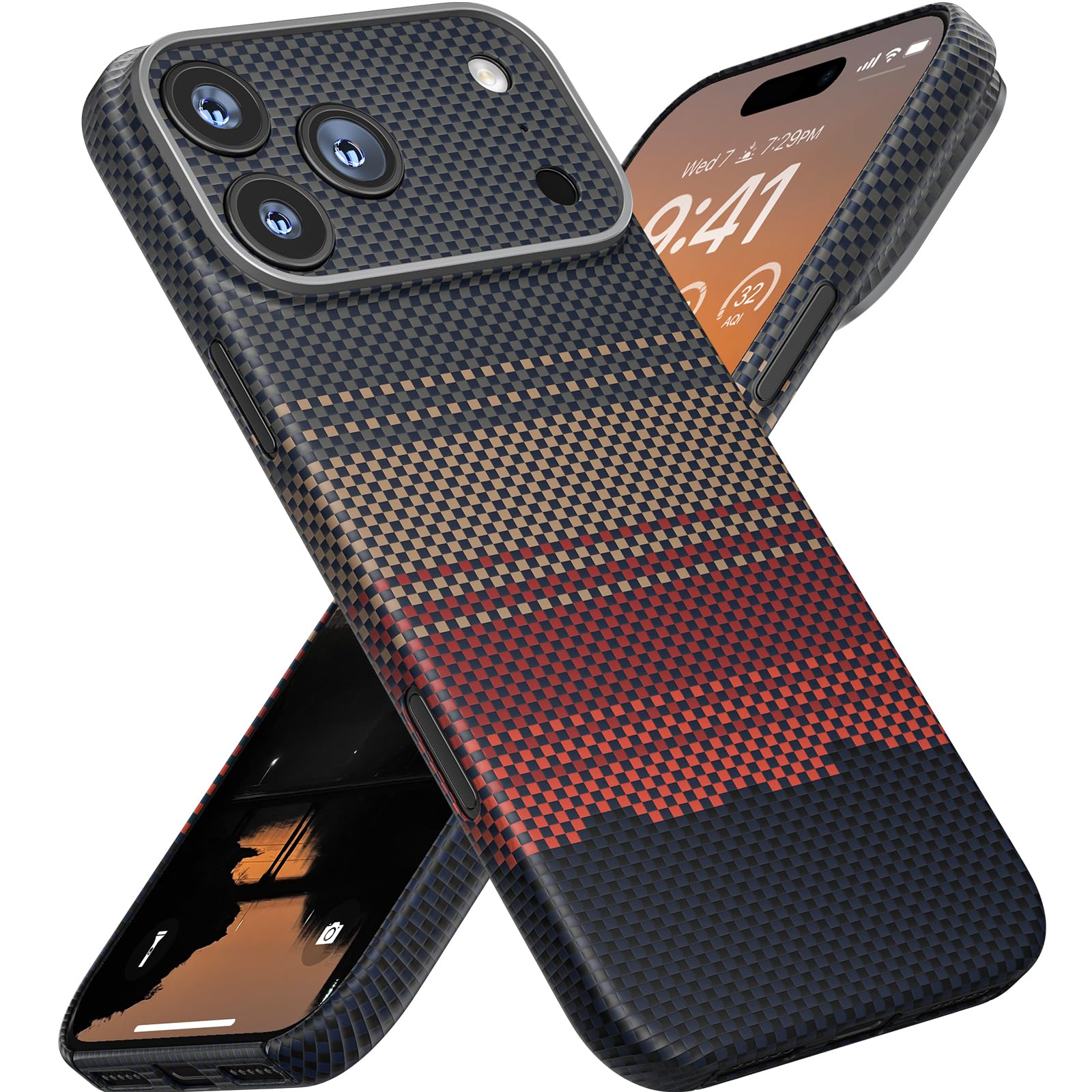 memumi Ultra-Thin 0.5mm Aramid Fibre Case for iPhone 17 Pro, Military-Grade Protection, Slim Minimalist Design, Lightweight No-Case Feel