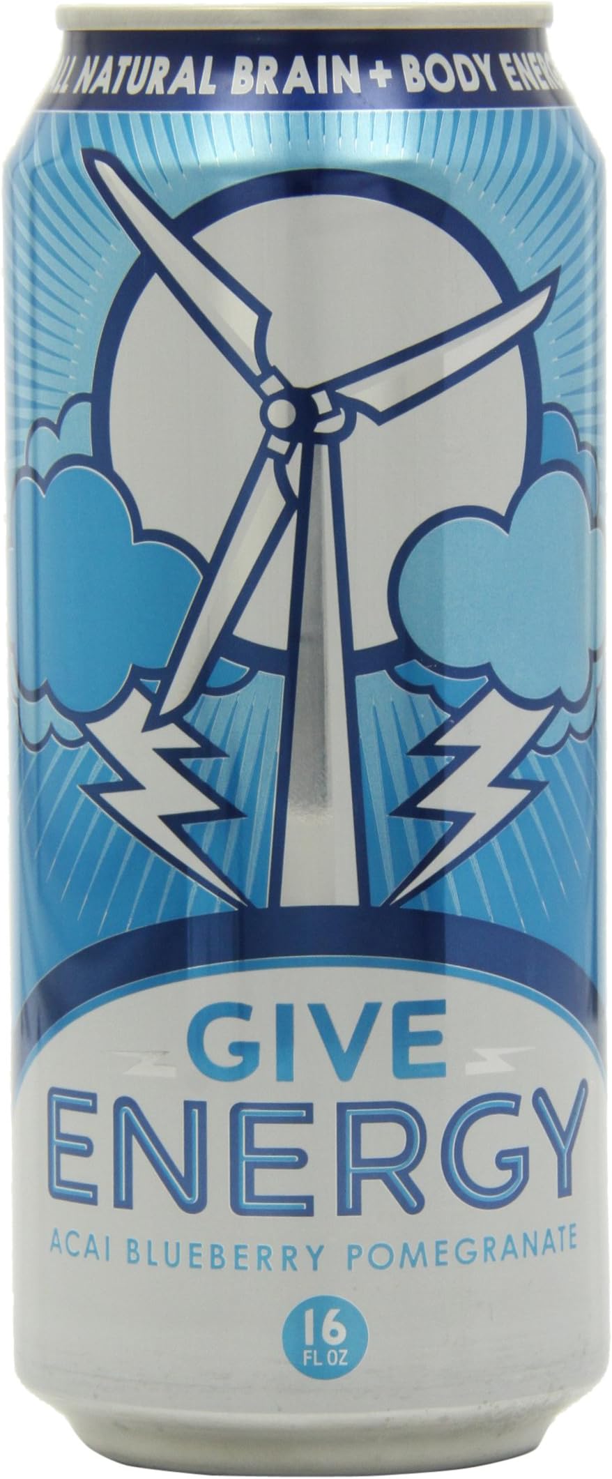 Give Energy Drink, Acai Blueberry Pomegranate, 16-Ounce Cans (Pack of 12)