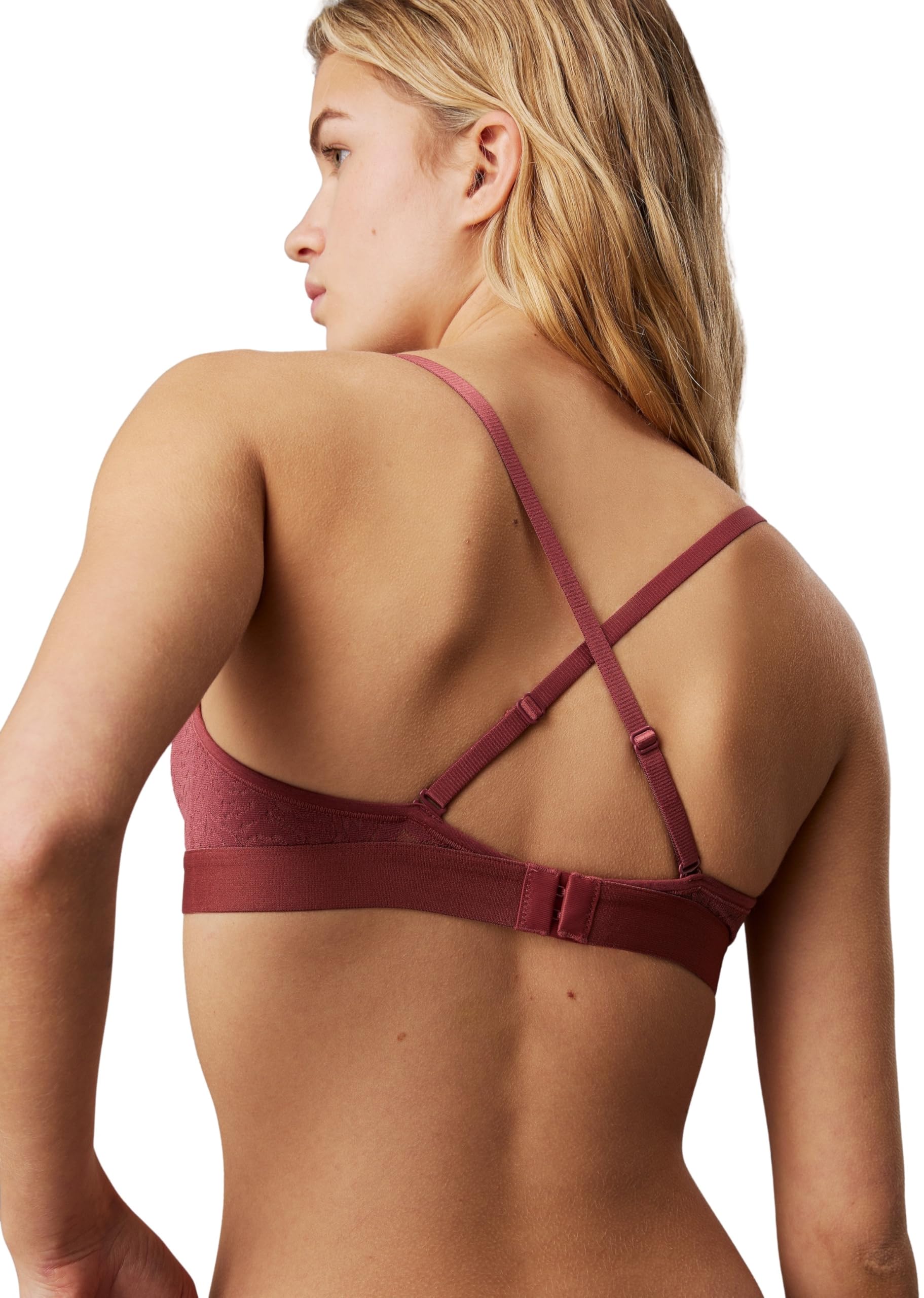 Calvin Klein Donna Reggiseno a Bralette Unlined Triangle Elasticizzato