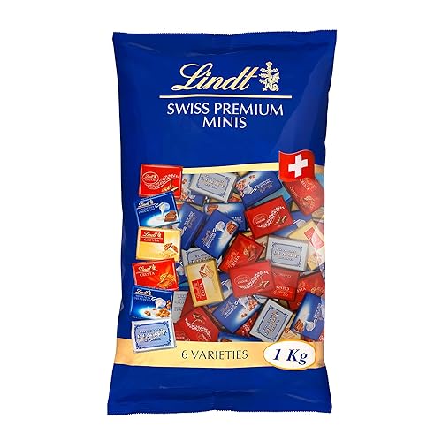Immagine del prodotto Lindt Napolitains Praline di Cioccolato al Latte, Fondente, con Nocciole, 150 Cioccolatini, in confezione assortita maxi formato 1kg