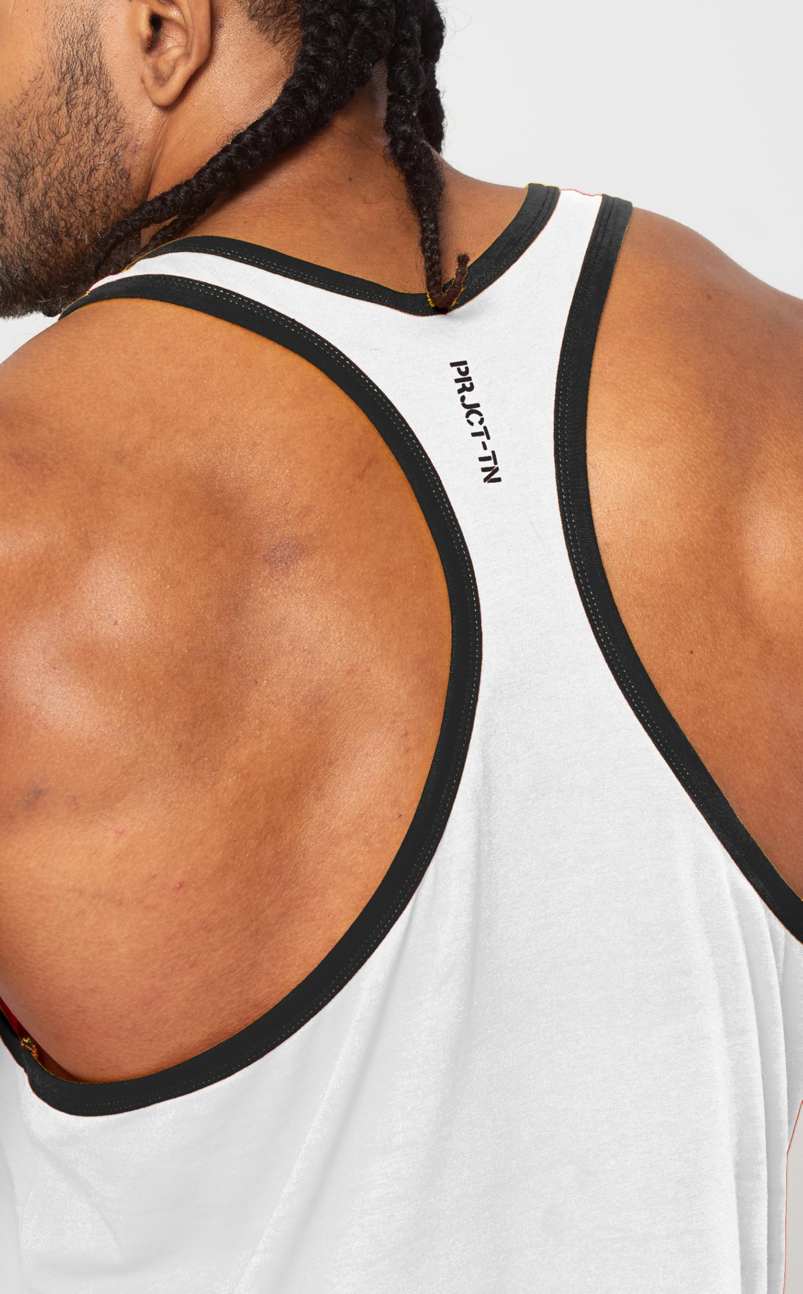 Camiseta sin Mangas para Hombre, para Culturismo, Gimnasio, Entrenamiento, Blanco, Large