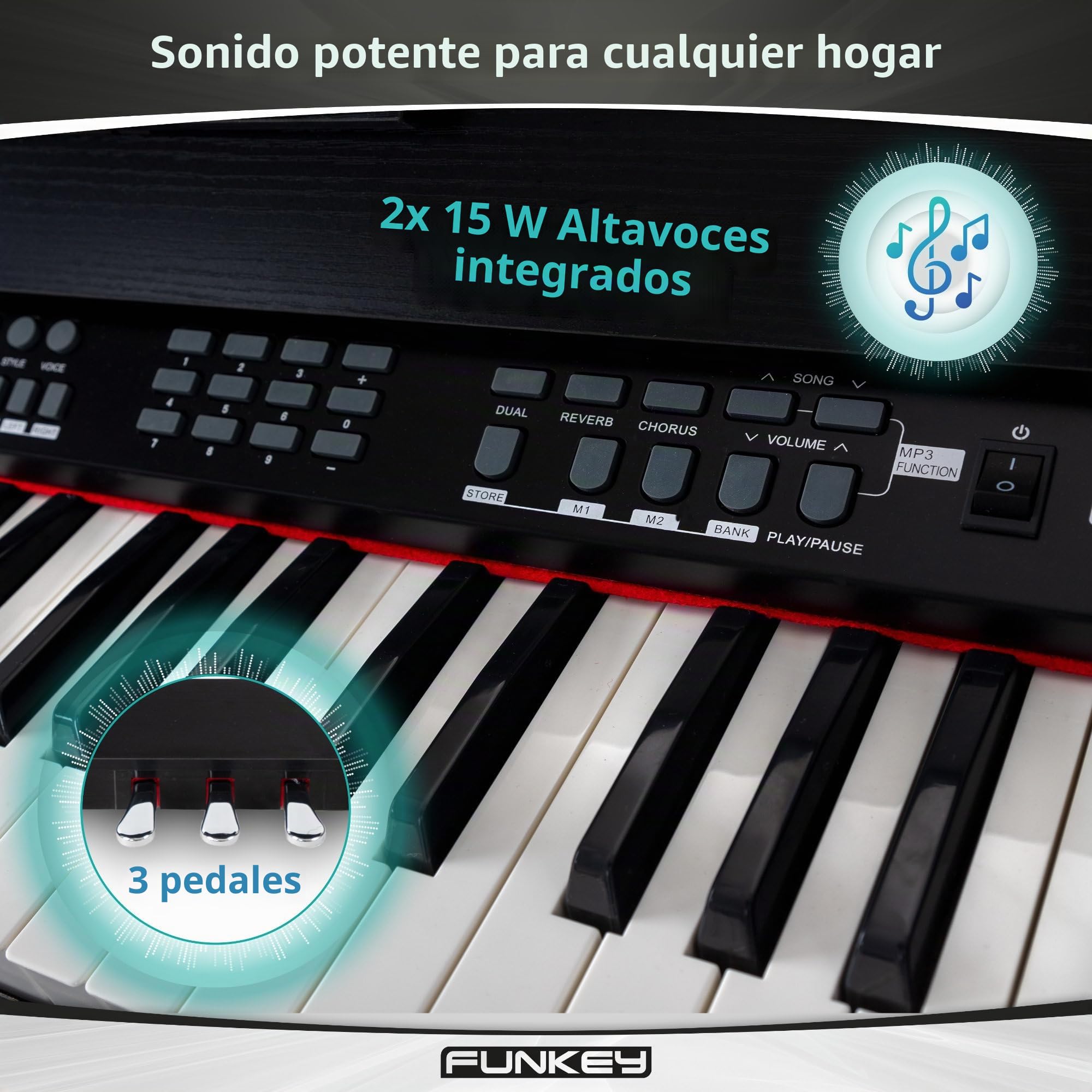 FunKey DP-88 II piano digital negro
