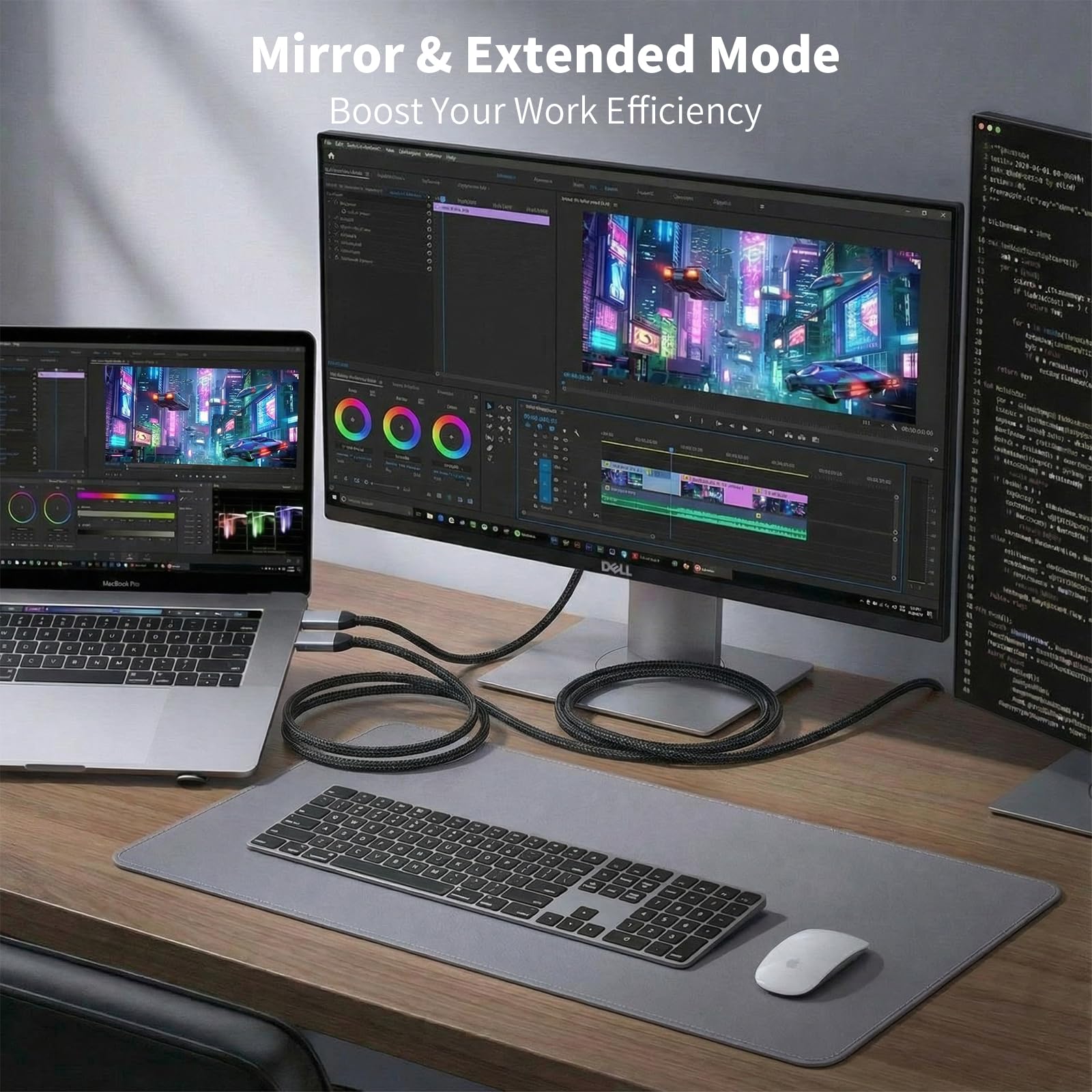 ELUTENG Cavo USB C a DisplayPort 2.1, 16K@60Hz 8K@120Hz 4K@240Hz Cavo da Thunderbolt 4/3 a DP 2.1 40Gbps Cavo USB Tipo C a DisplayPort per iPhone 17 16 15 Pro/Max per MacBook Pro/Air per iPad Pro(2M)