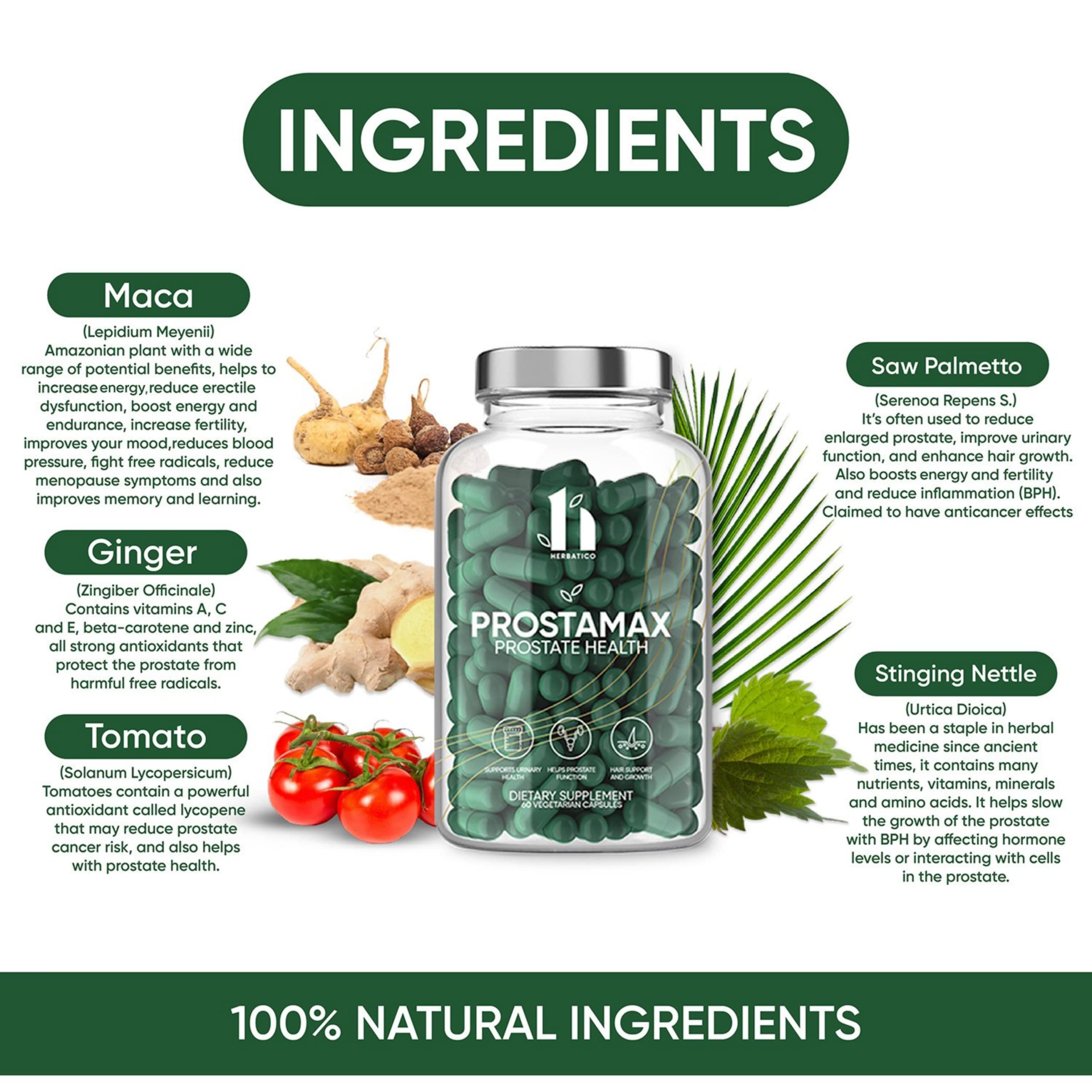 PROSTAMAX Saw Palmetto Prostate Health Supplement Reduce Frequent