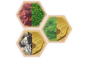 Catan Expansions: Compatible Split Resource Multi Hex Replacement Pieces