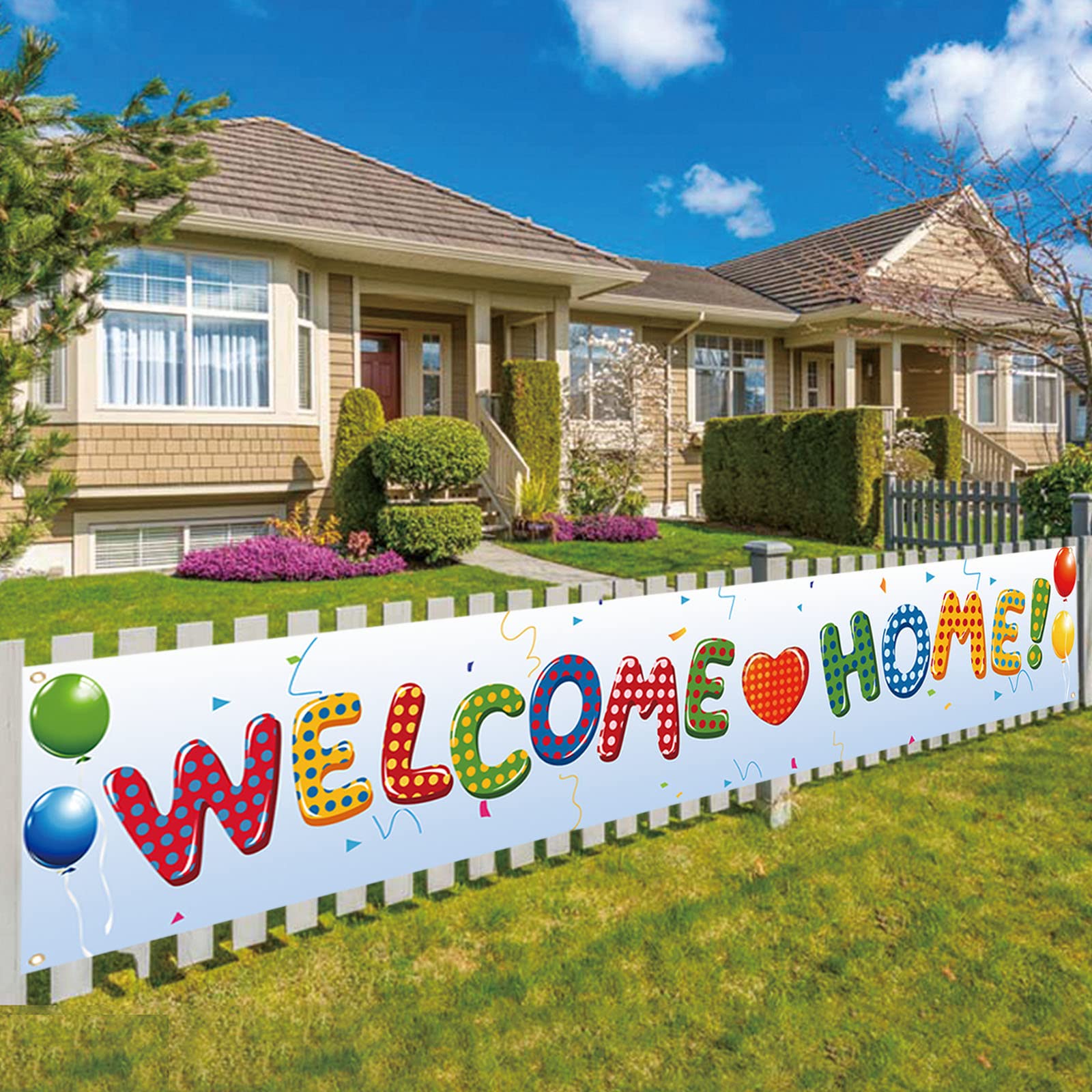 Labakita Welcome Home Banner Housewarming, Welcome Home Decorations for Hospital/Military/Navy/Marine Corps/Marine Boot-camp/Army/National Guard/Air Force, Welcome Home Sign