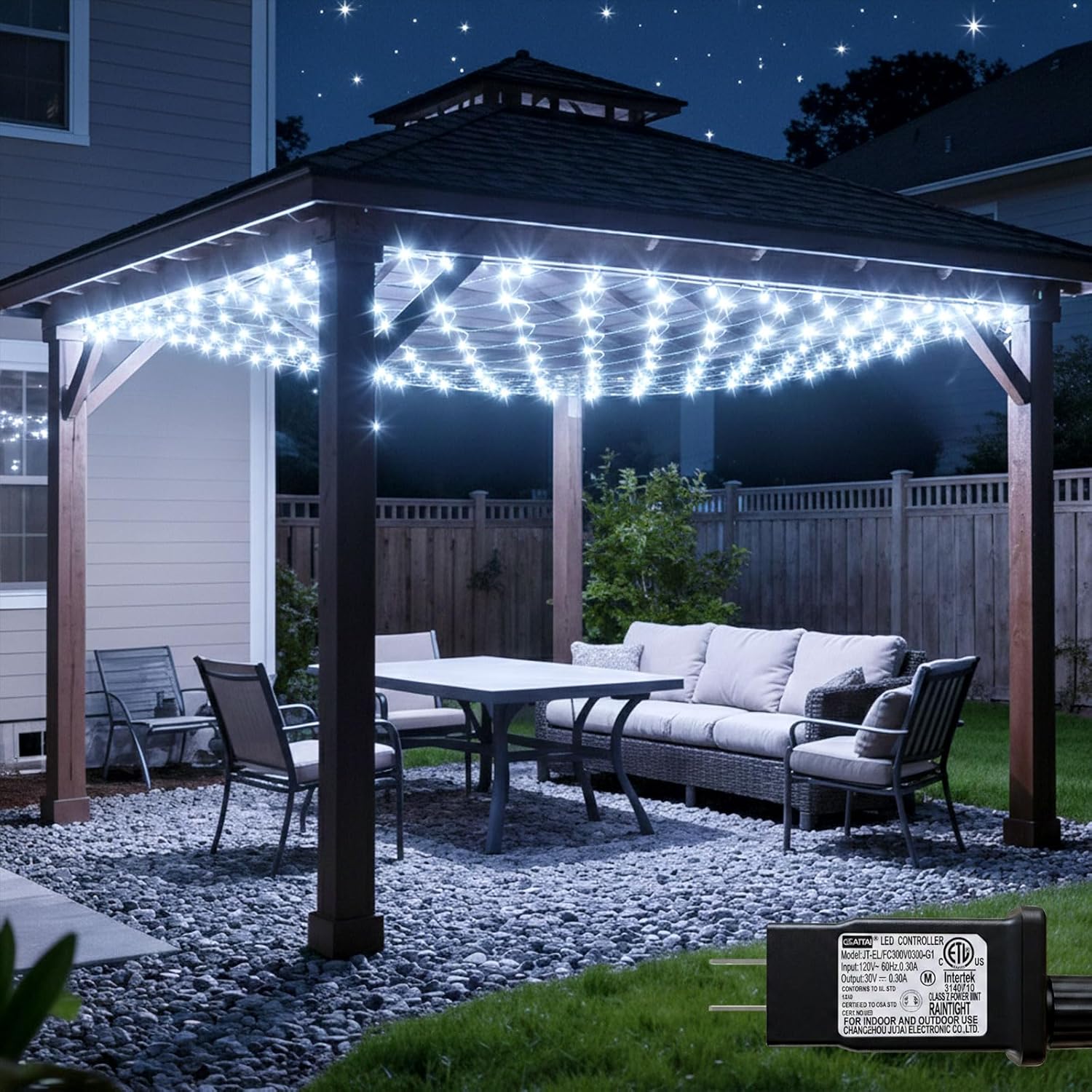 LitHome 21ft x 5ft Christmas Net Lights, 360 LED Mesh Fairy String Lights with 8 Modes, Connectable Plug in Waterproof Mesh Lights for Bushed,Trees,Yard,Patio,Garden Decorations(Warm White)