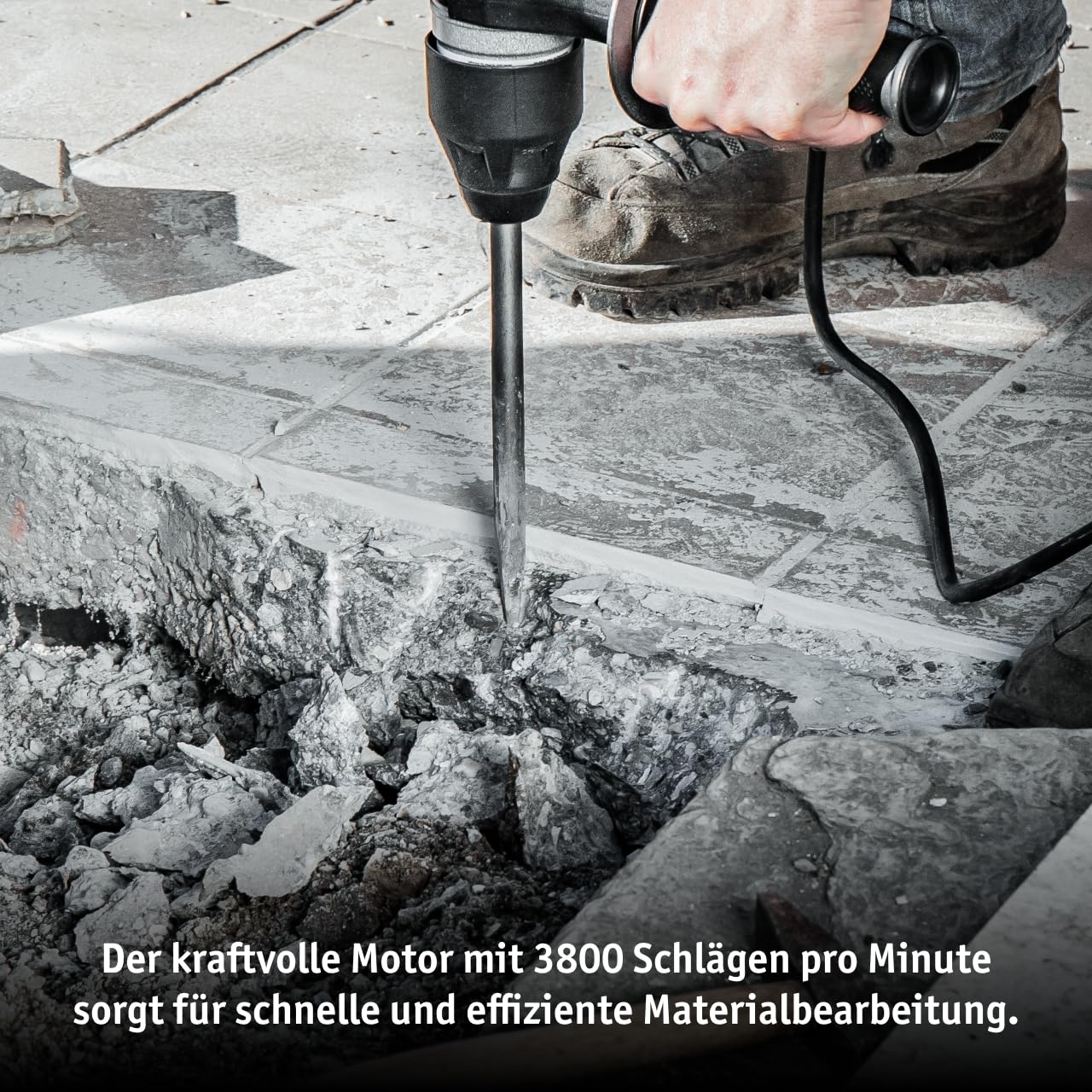 WALTER SDS Max - Stemm- und Abbruchhammer 1300 W, Meißeln, leistungsstark, 3800 Schläge pro Minute, 230 V / 50 Hz, ideal für anspruchsvolle Aufgaben in schwer zugänglichen Bereichen, Stemmen