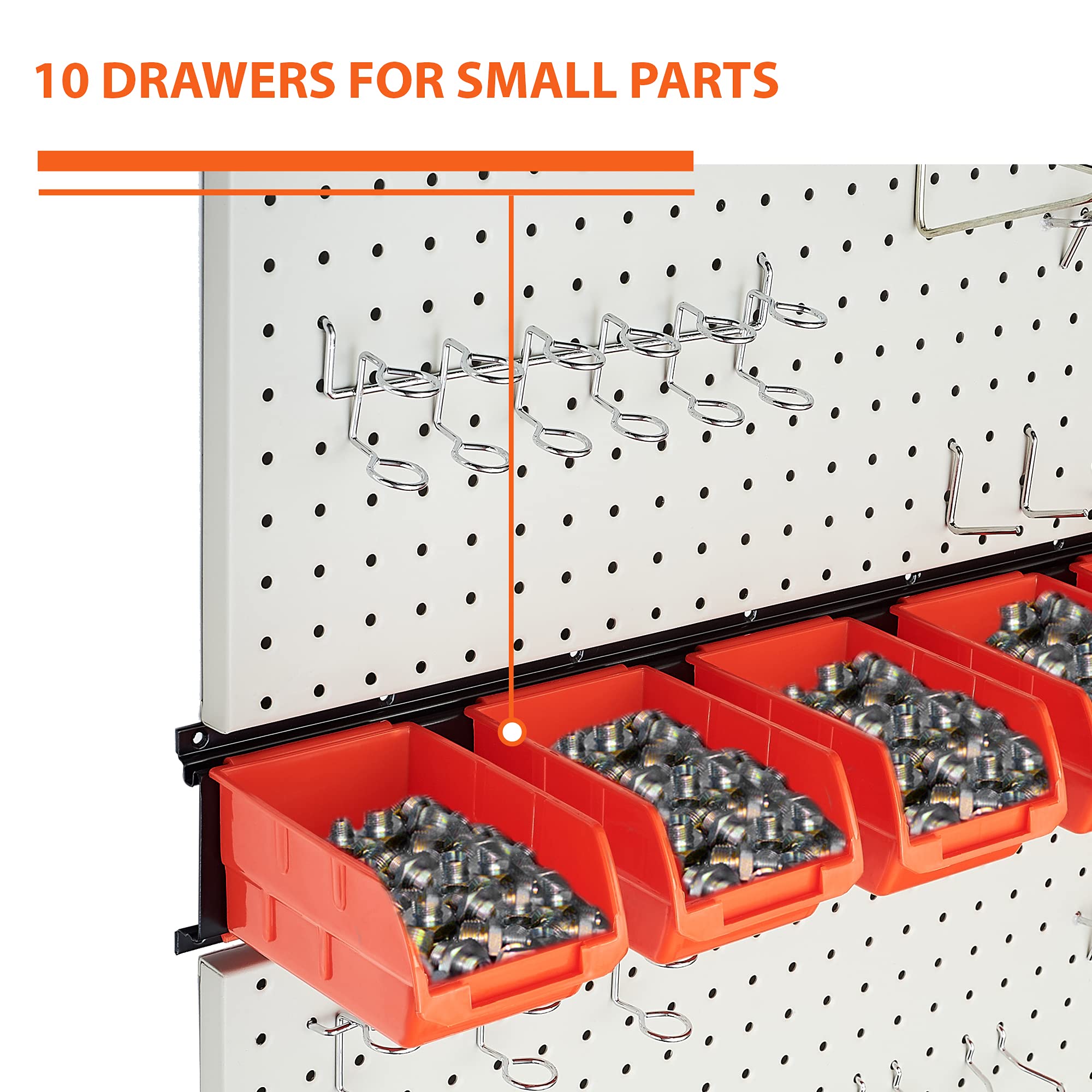 Wallmaster Pegboard Organizer Garage Storage Pegboard Wall Organizer