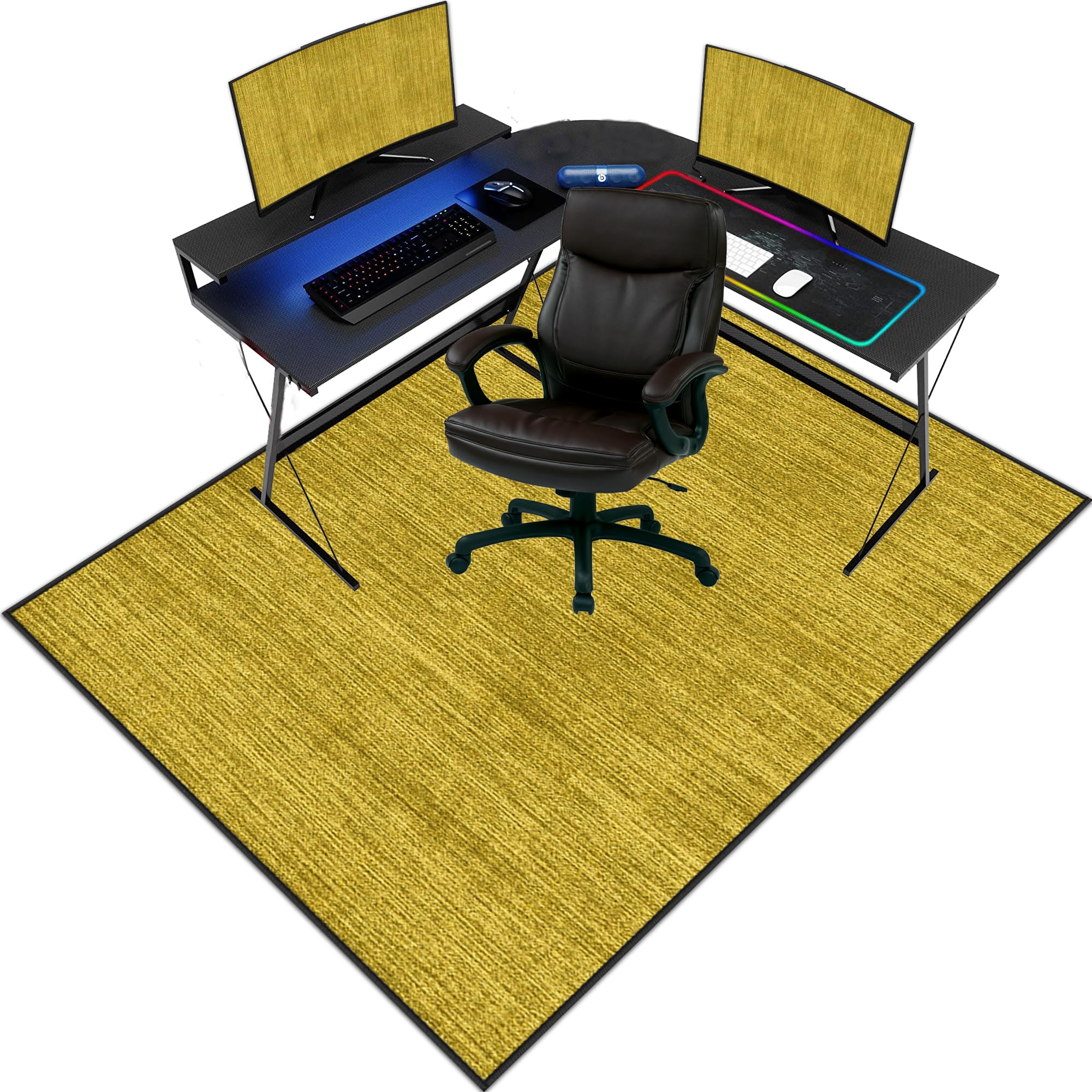 Tappeto Salvapavimento Antiscivolo Sedia Ufficio 110 x 150 cm | Tappetino Sedia Gaming Protettivo per Pavimenti Duri Tappeto per Sedia con Ruote