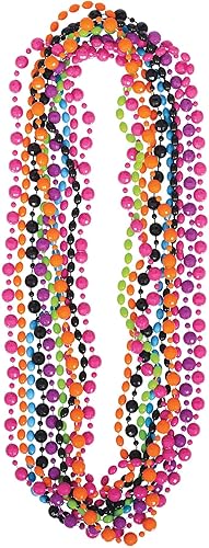 Miniatura 2 de Amscan Cuentas de plástico retro para fiesta, 30 pulgadas, accesorio vibrante para disfraz, mejor accesorio de cabina de fotos y recuerdo de fiesta