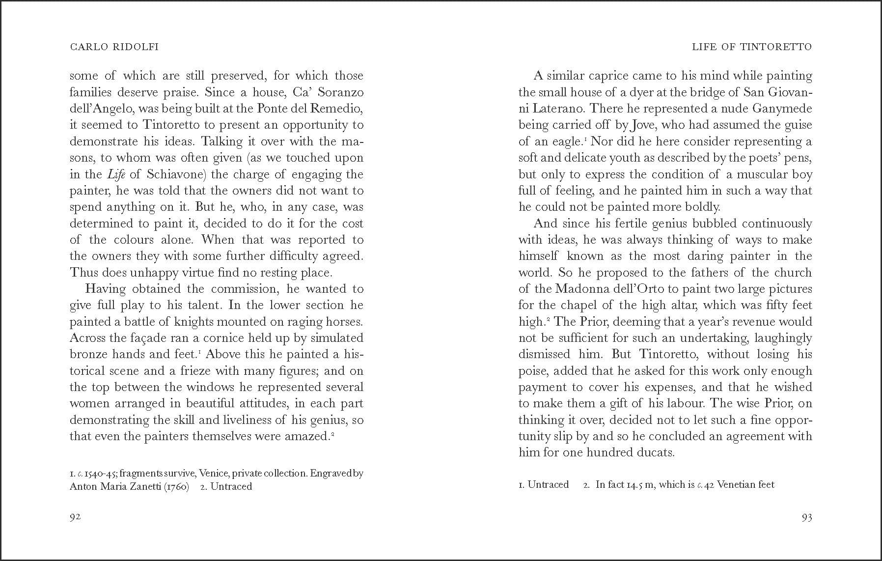 Lives of Tintoretto (Lives of the Artist) /anglais