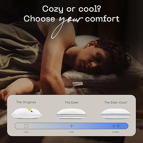 Miniatura 6 de Coop Home Goods Almohada original Loft tamaño Queen para dormir almohadas ajustables de espuma viscoelástica de corte cruzado - Almohada mediana