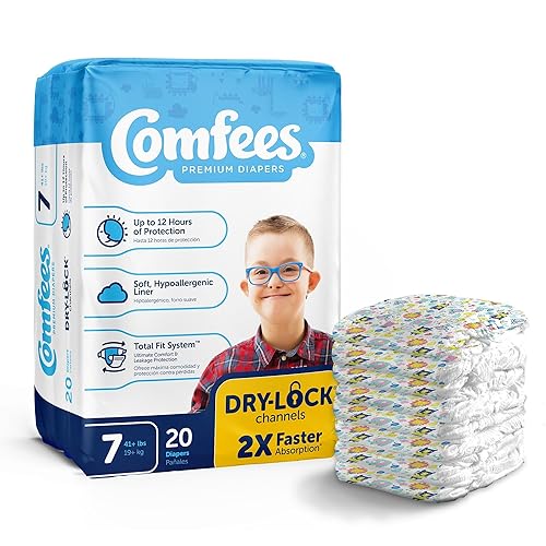 Comfees Pañal para bebé talla 7, más de 41 libras. CMF-7, 20 unidades