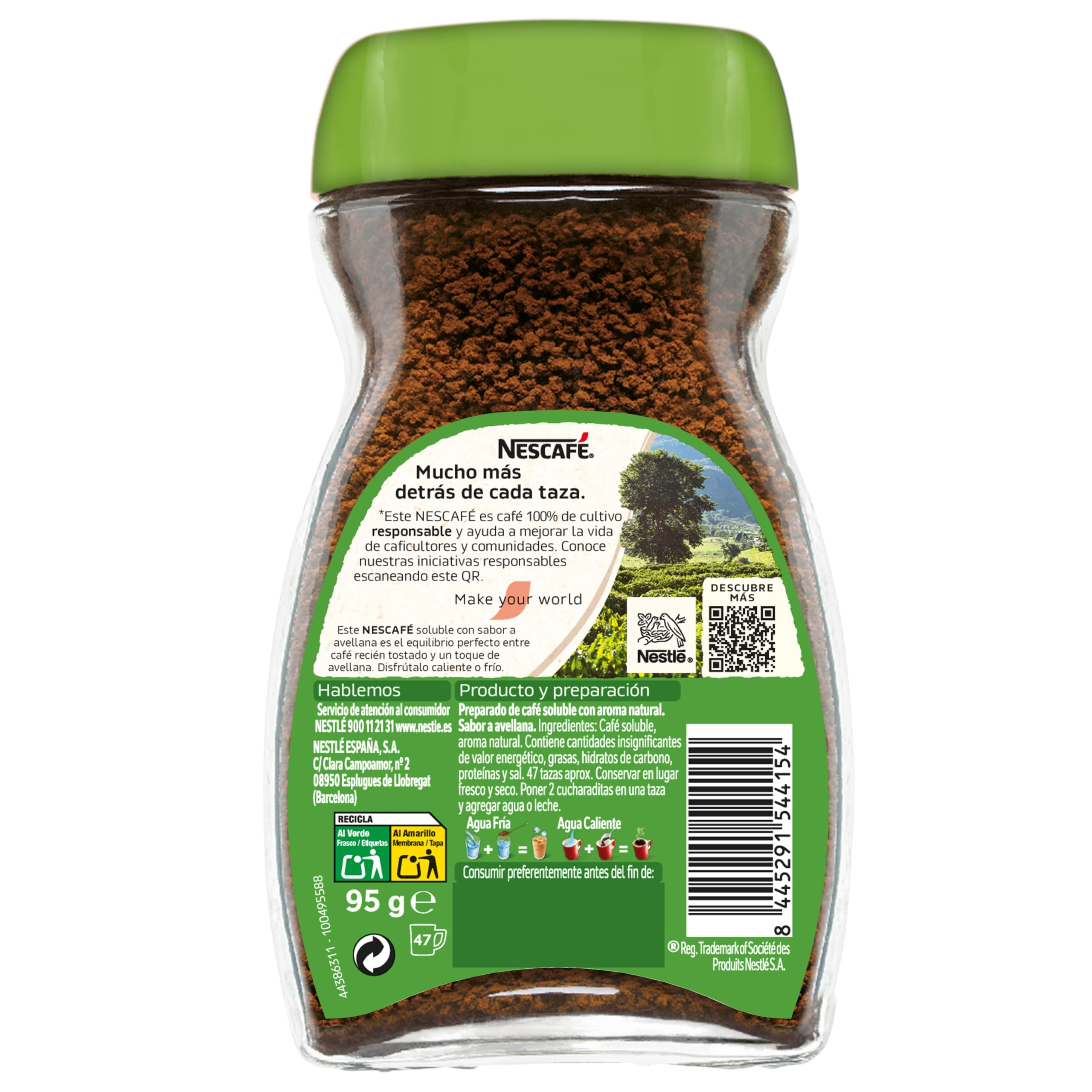 NESCAFE CLASSIC café soluble Avellana 95g