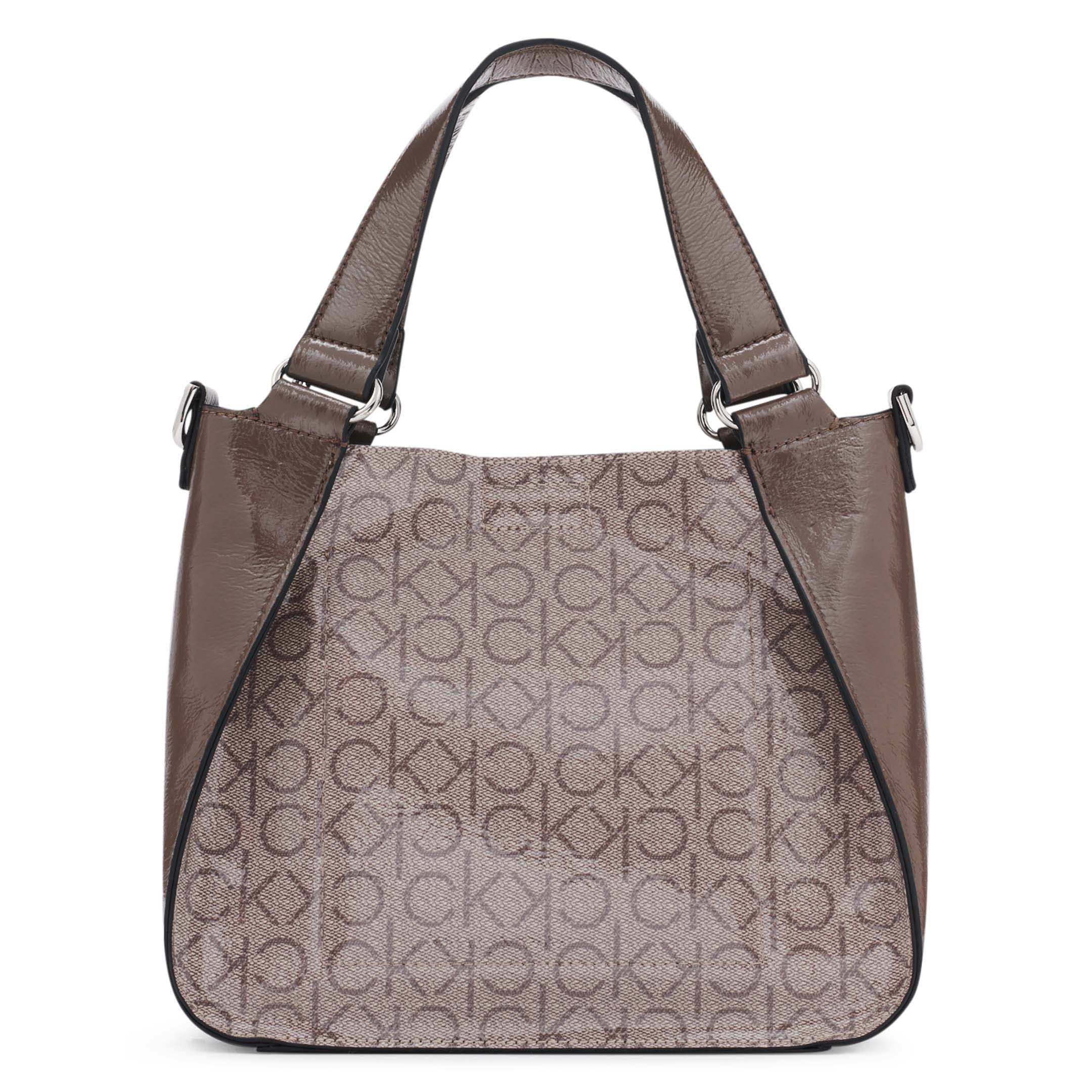 Calvin Klein Women's Estelle Novelty Crossbody | Novelty, Novelty: One Size Almond/Taupe/Natural Logo