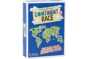 Continent Race Geography Board Game for Kids