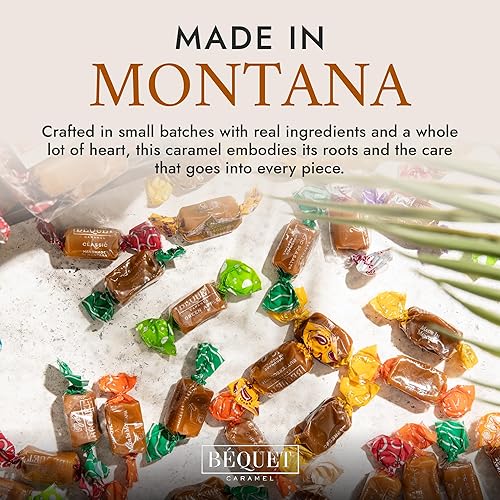 Miniatura 8 de Béquet Caramelos surtidos  Paquete surtido de dulces gourmet envueltos individualmente  Sal marina celta, chocolate con sal, vainilla clásica,