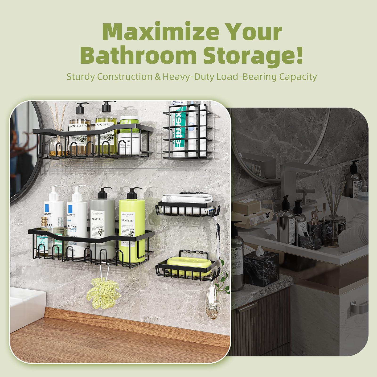 Stainless Steel Shower Caddy - 5 Pack -7