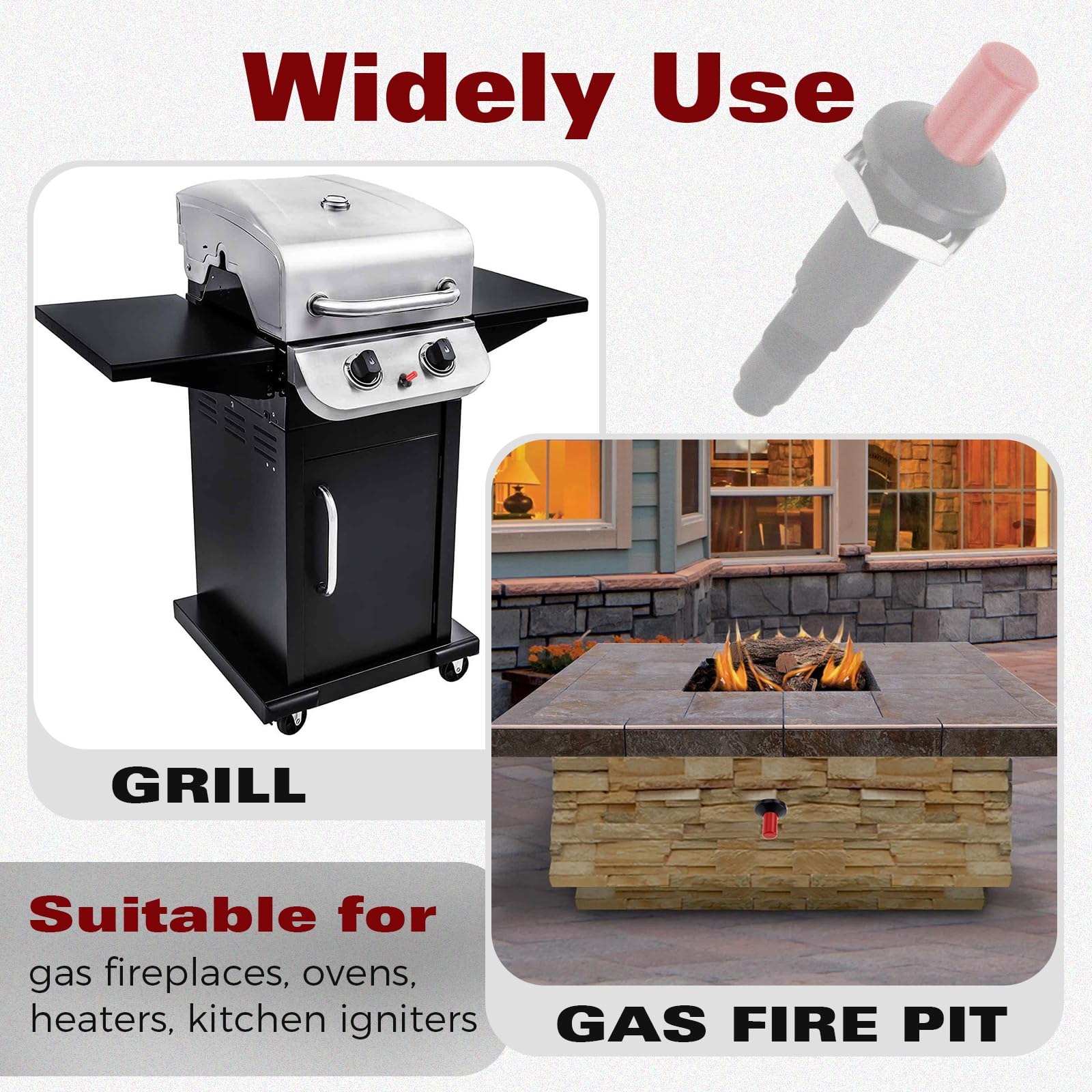 Piezo Spark Igniter For Gas Fireplaces, Ovens & Heaters - Reliable Ignition Electrode By Smeta 3 thumbnail image