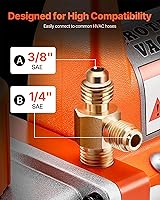 Vista 4 de VEVOR Bomba de Vacío, 3.5 CFM 1/4 HP, Bomba de Vacío HVAC de Una Etapa con Paletas Rotativas para AC, para Sistemas R134a R22 R410a, con Botella