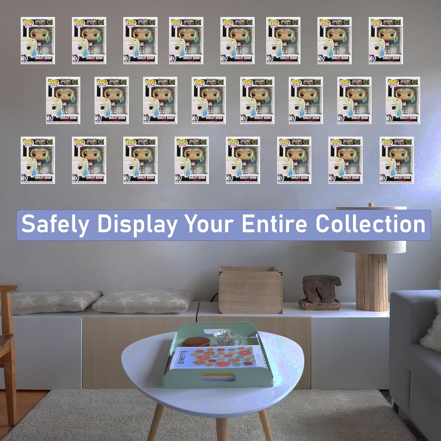 Funko Pop Shelf | Floating Figurine Display | Slim Minimalist Design Floating Figurine Shelf (50 Pack)