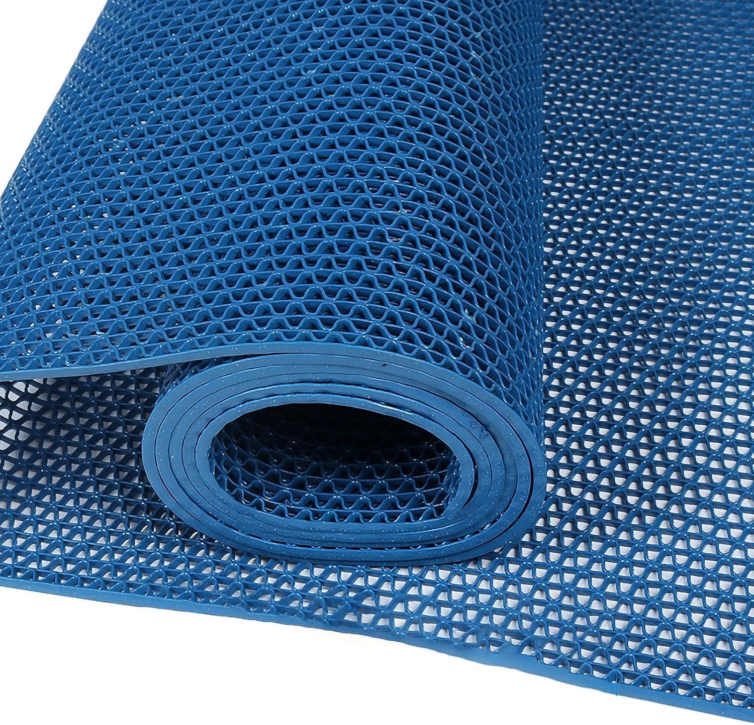 Hpthly Blue Drainage Mat Pvc Non-Slip Wet Area Floor Mat, 5Mm Thick Door Mat For Indoor Outdoor Swimming Pool Bathroom,-90Cmx500cm