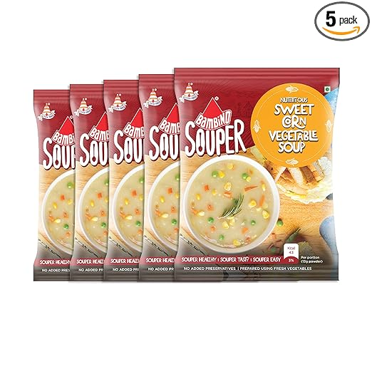 Bambino Sweet Corn Soup Powder 45g (Pack of 5)