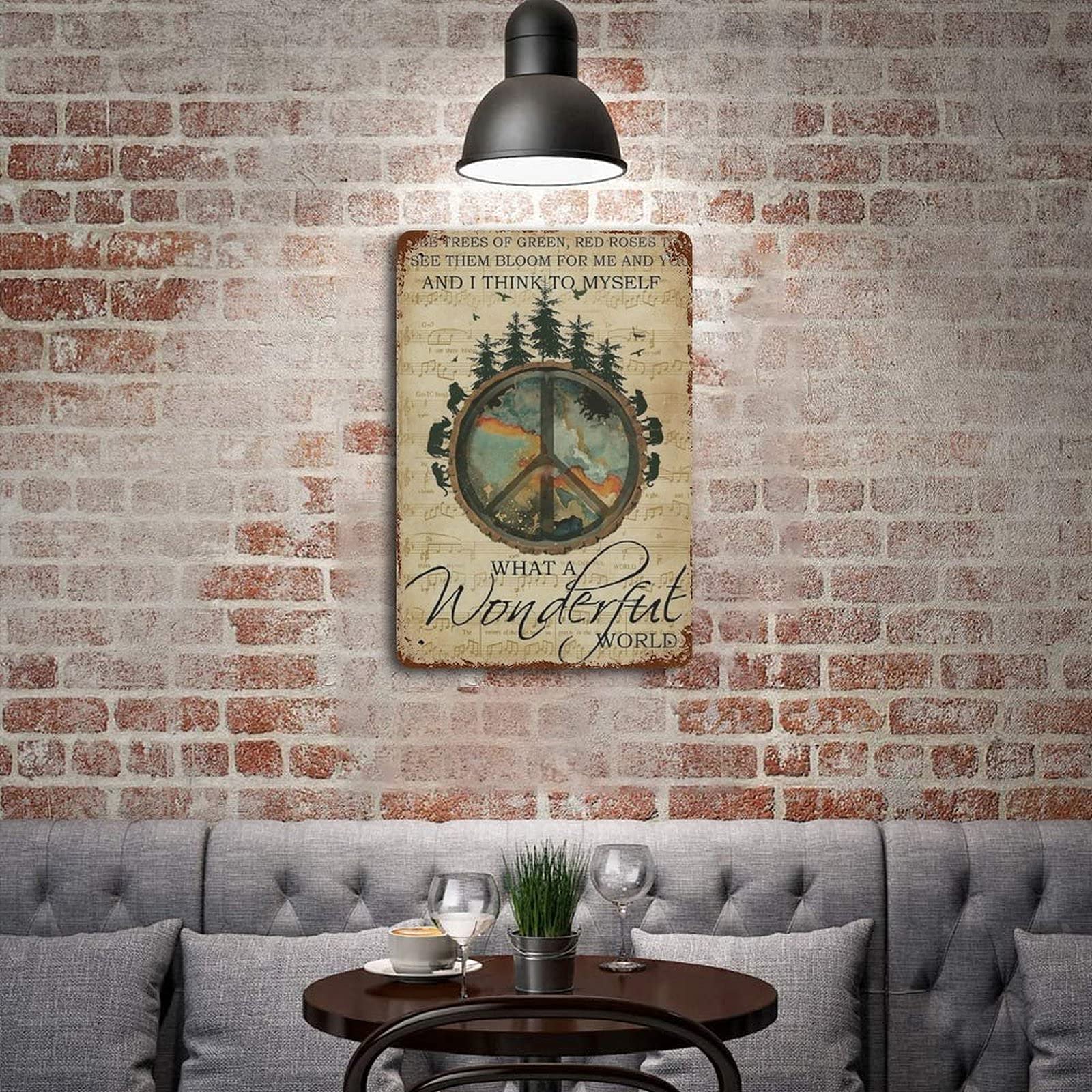 Targhetta in metallo per cocktail bar vintage rustico, con scritta in inglese Man Cave Shed & Bar Party puntelli targa, 20,3 x 30,5 cm