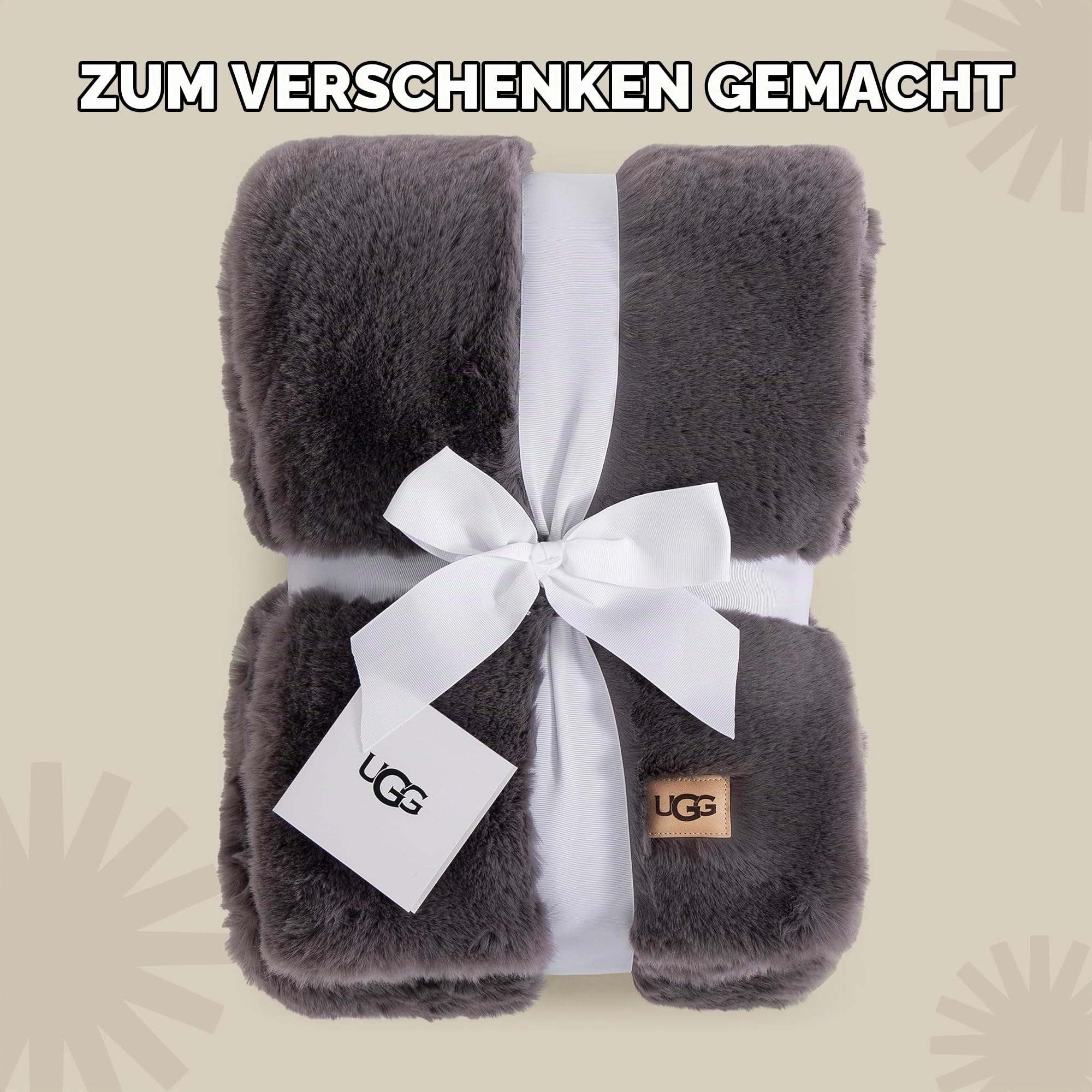 UGG Euphoria Plüschfell Wendedecke anthrazit