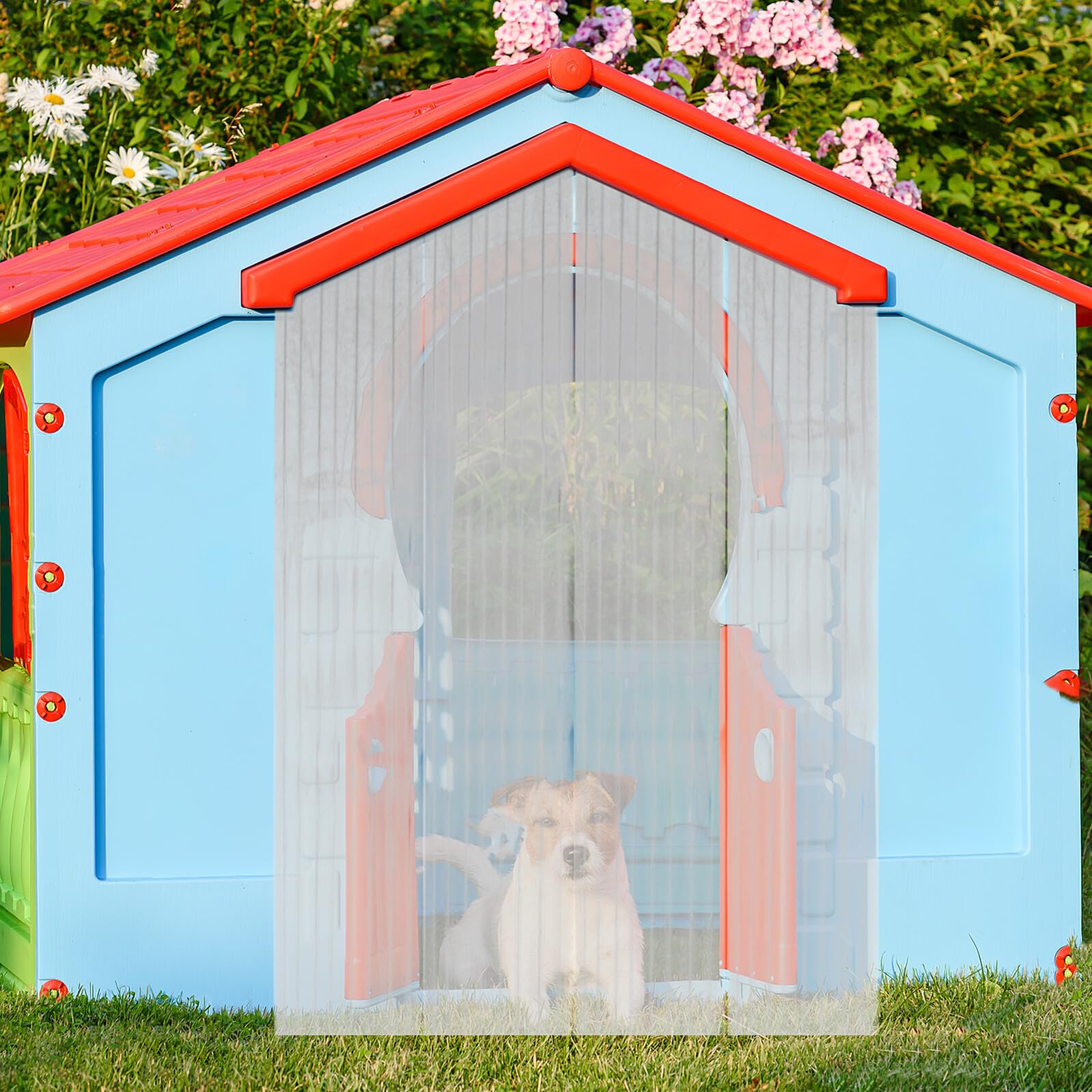 Clapet de Porte PVC Transparent pour Niche Chien, Volet Souple