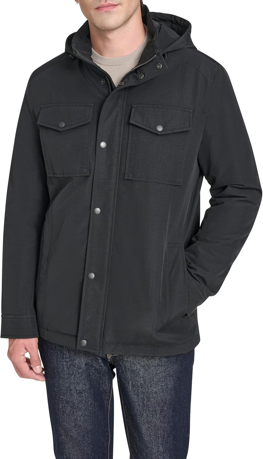 Cole Haan Men's Everyday Cotton-touch Field Jacket With Quilted Lining