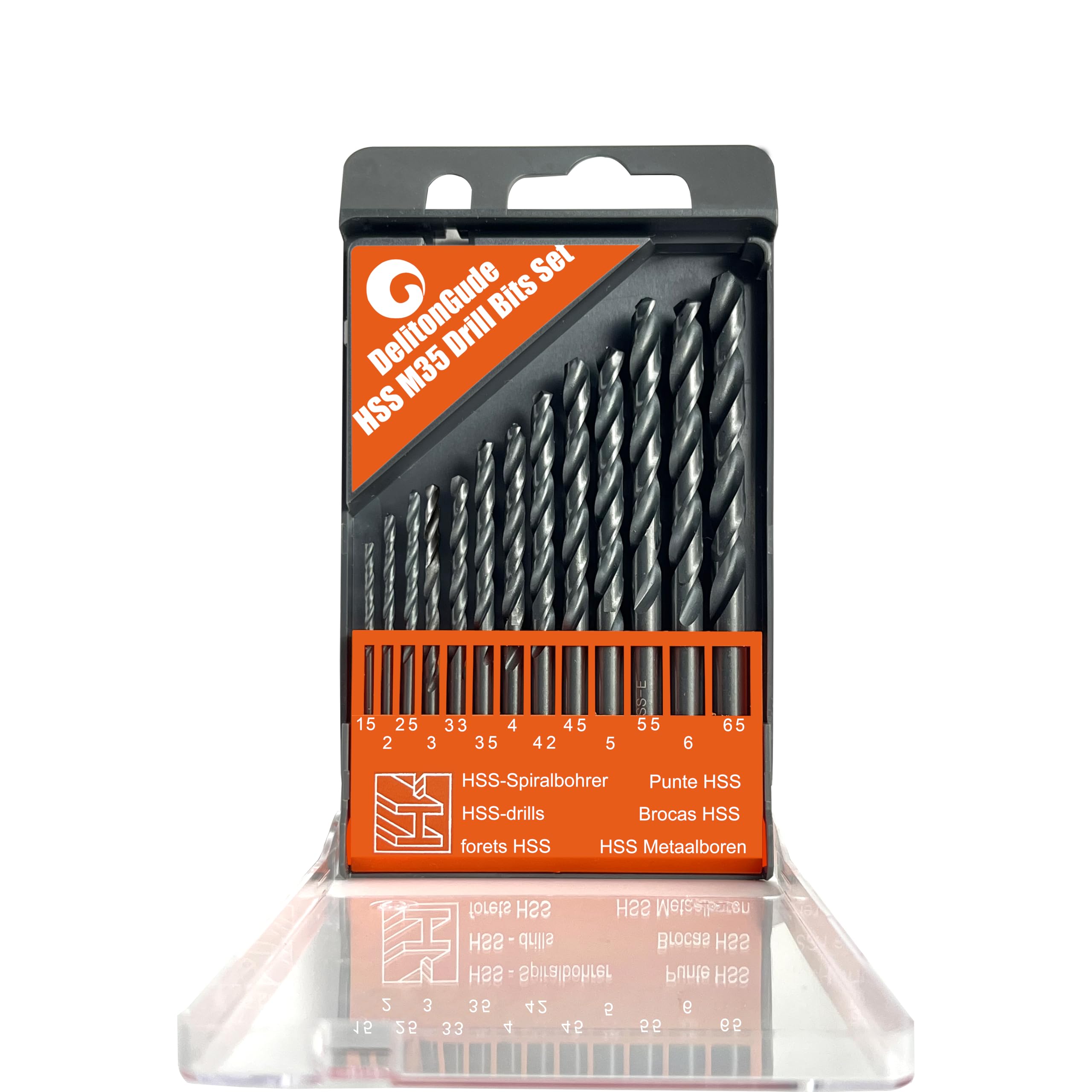 13 brocas de corte cobalto HSS M35 de 1,5 mm - 6,5 mm, juego de brocas helicoidales adecuadas para aceros, hierro fundido y otros metales (broca de 1,5 mm - 6,5 mm)