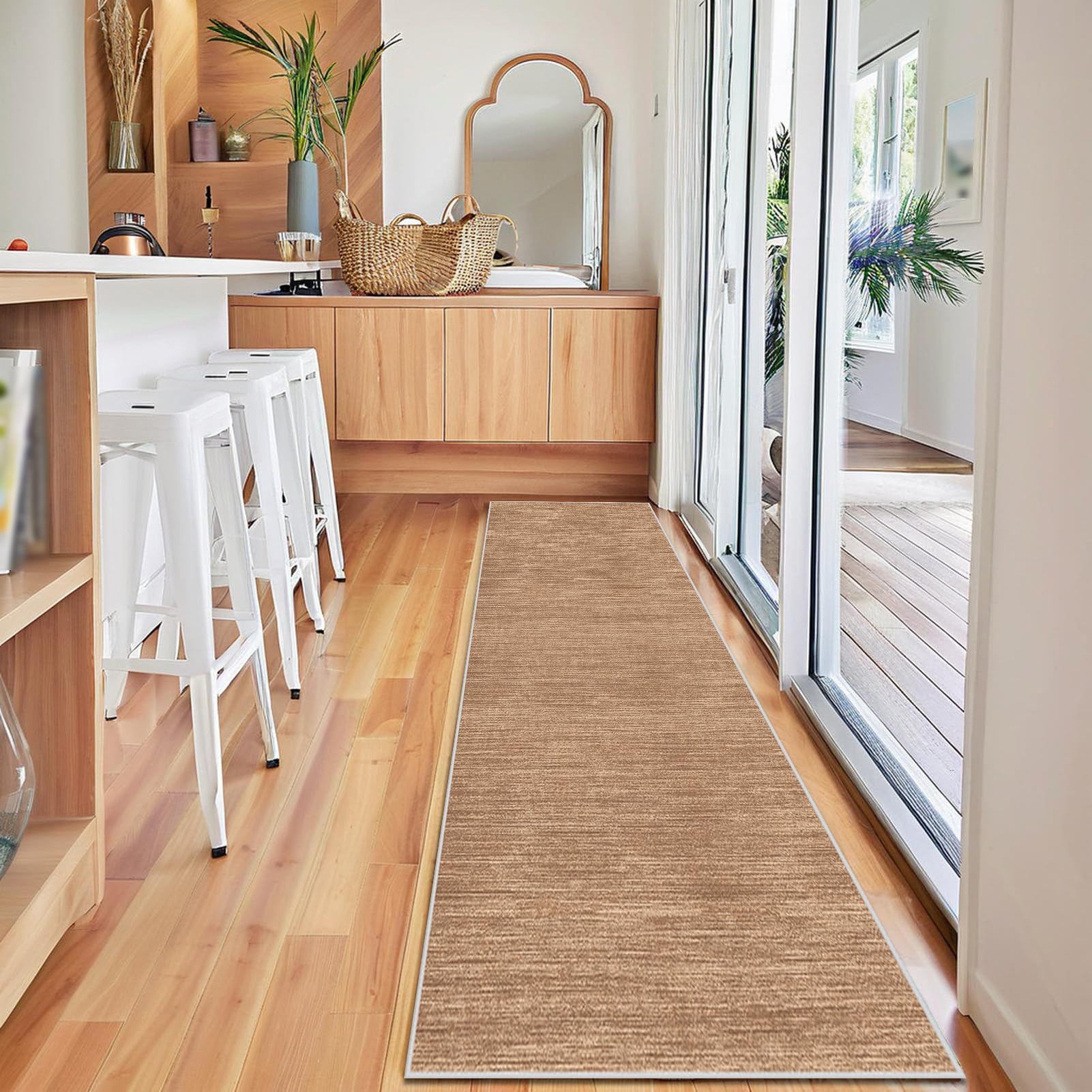 Tapis Cuisine Devant Evier Antidérapant et Lavable Tapis de Passage Tapis de Porte Long Tapis de Couloir pour Entrée, Buanderie, Salle de Bains 40 x 200 cm