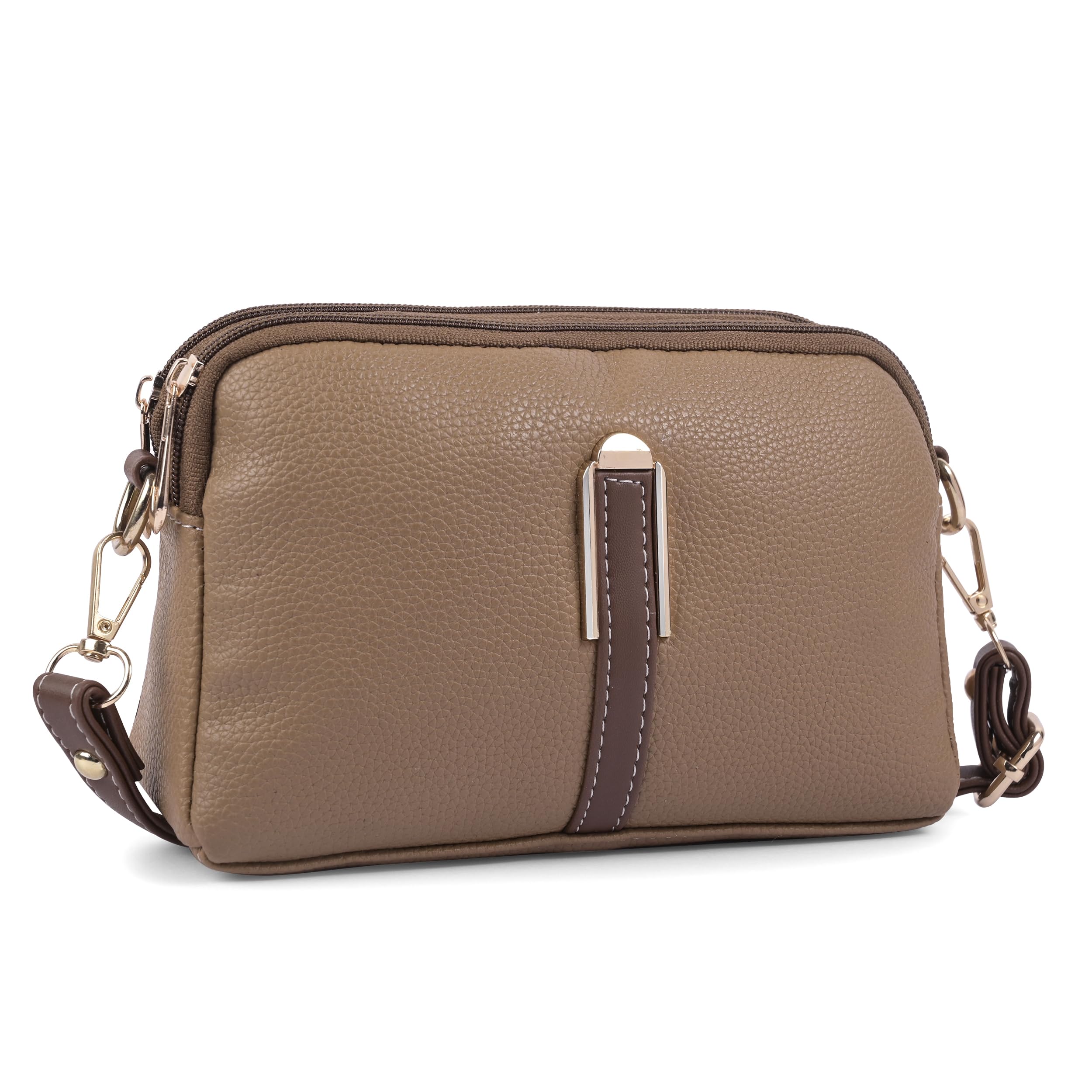 Women's Girls Grains Cross Body Sling Messenger Bag (SL8141-BRO)-image-24